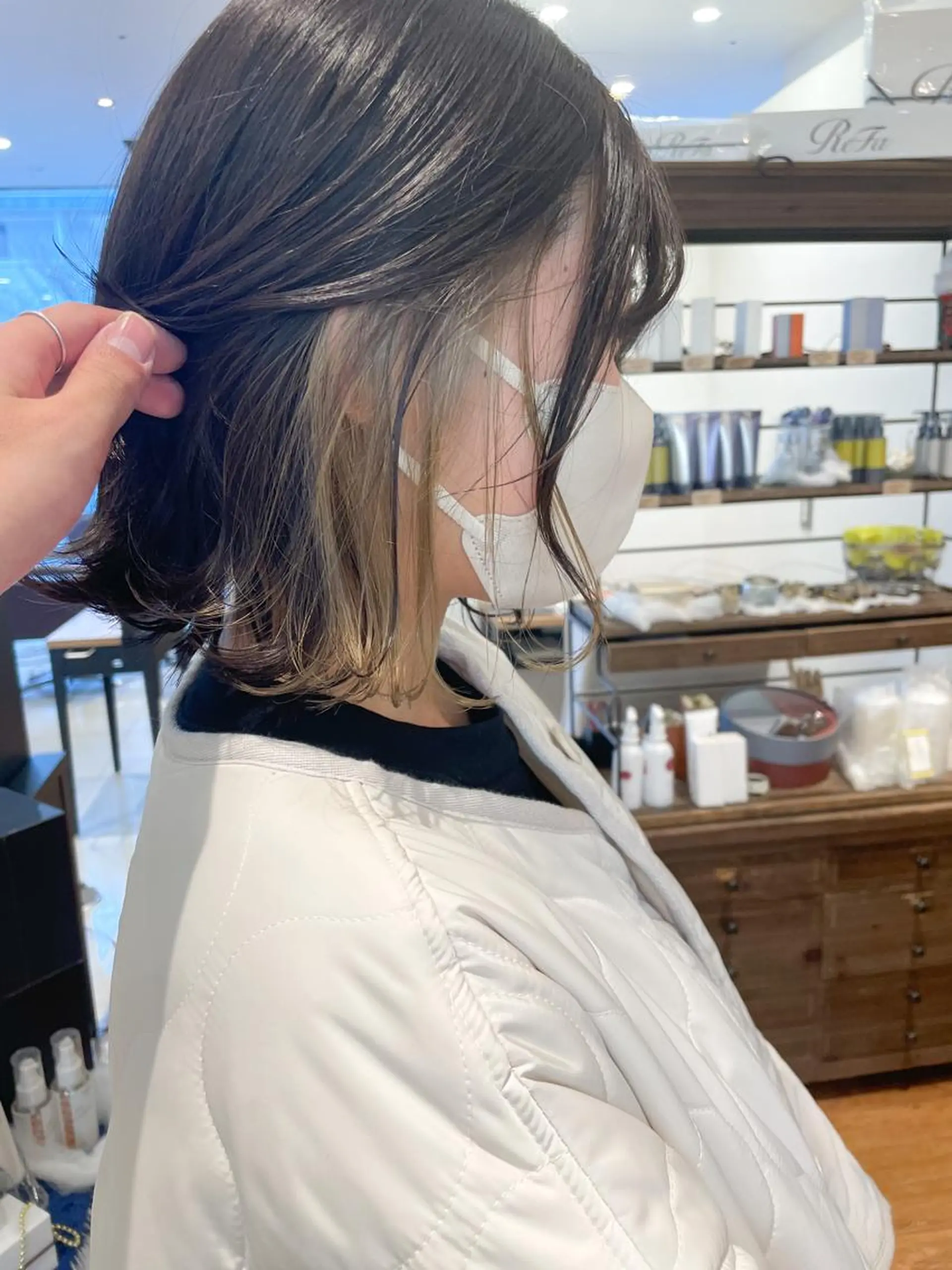 ショート カラー イヤリングカラー ヘアカラー 髪質改善/ブリーチ 田代 龍我のヘアスタイル