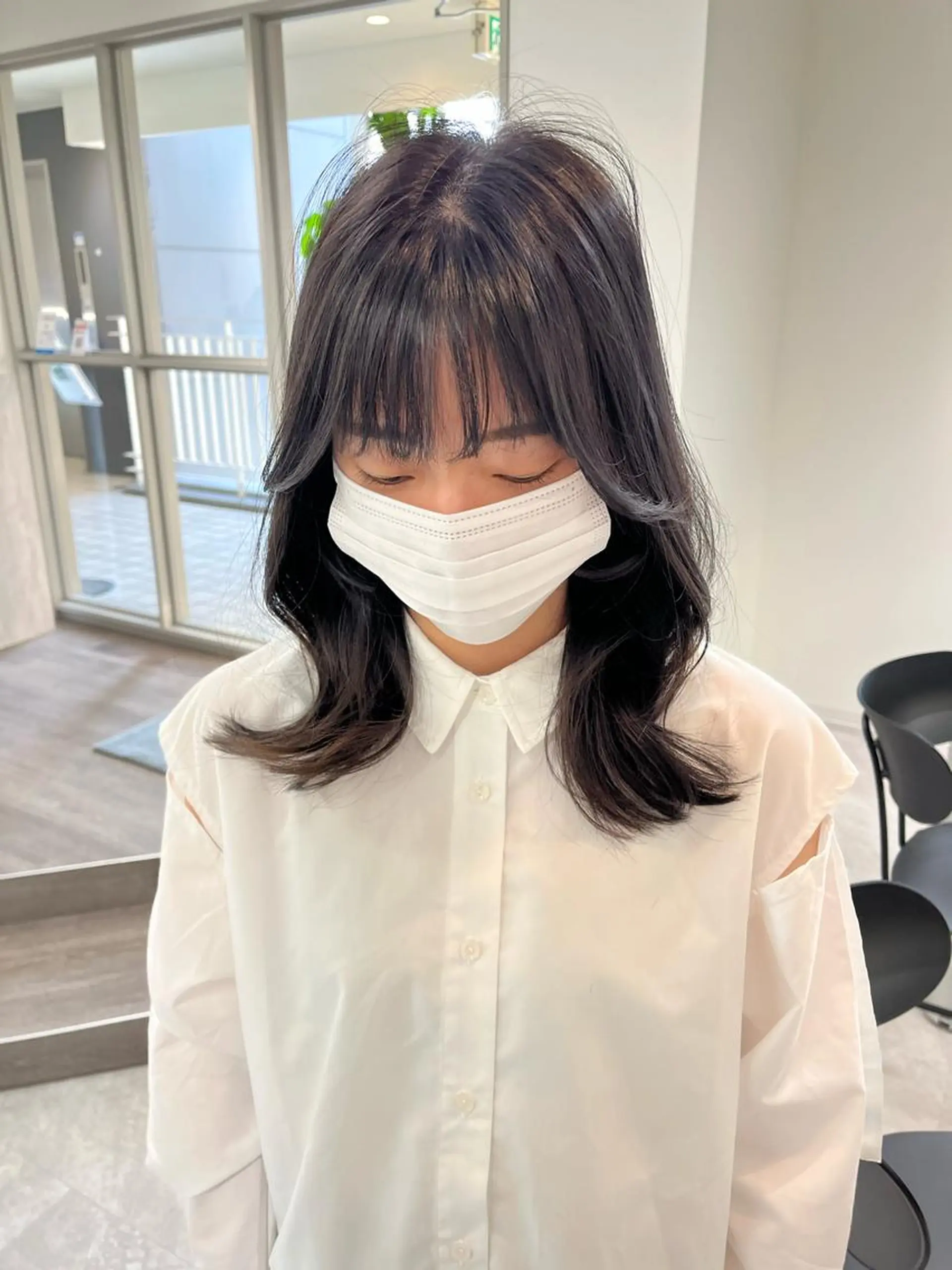 セミロング カット 🫧umu.🫧韓国 /レイヤー/ハッシュのヘアスタイル