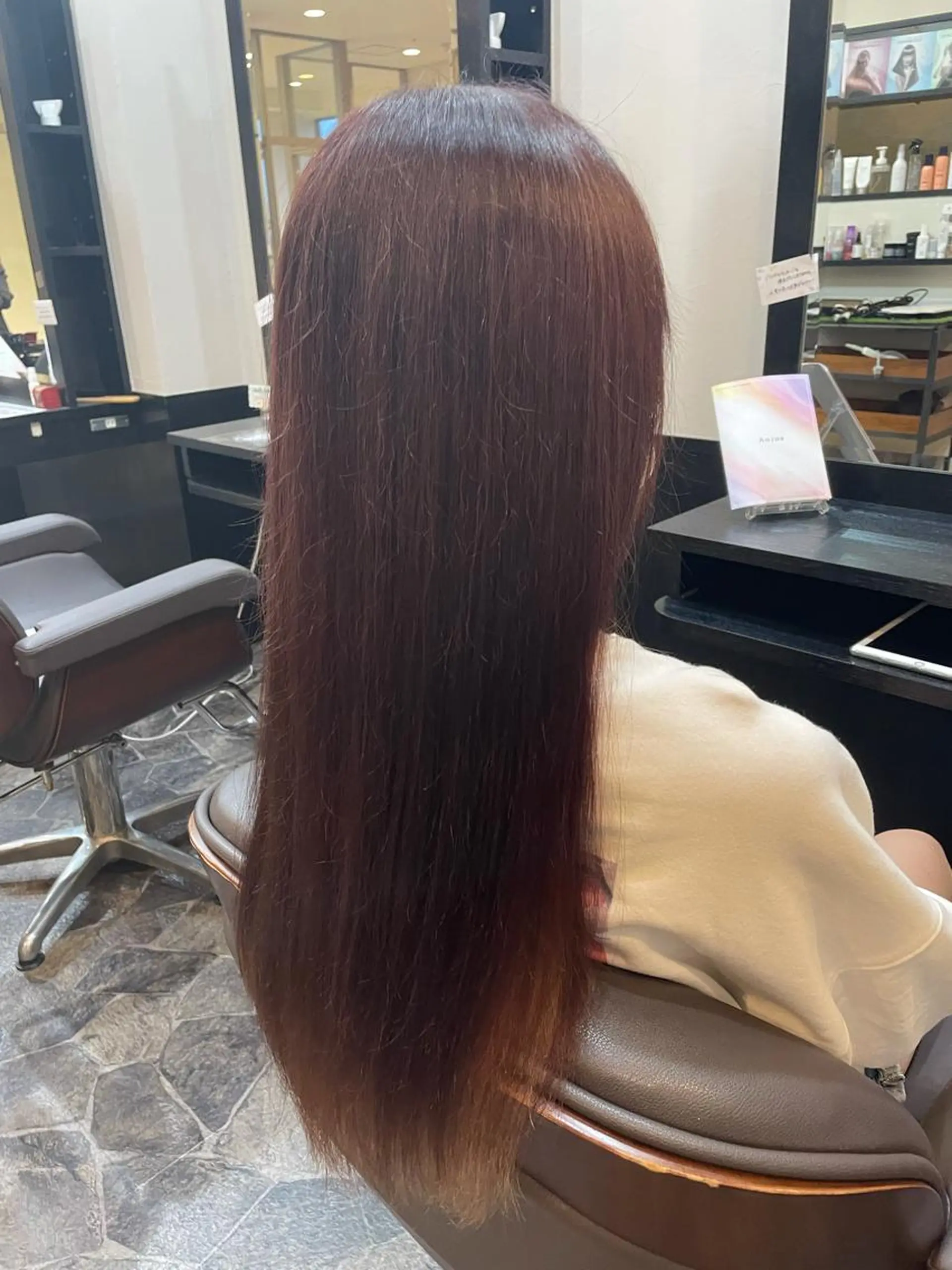 ロング カラー ラベンダーカラー ピンクカラー ピンクラベンダー 中尾 唯音名のヘアスタイル