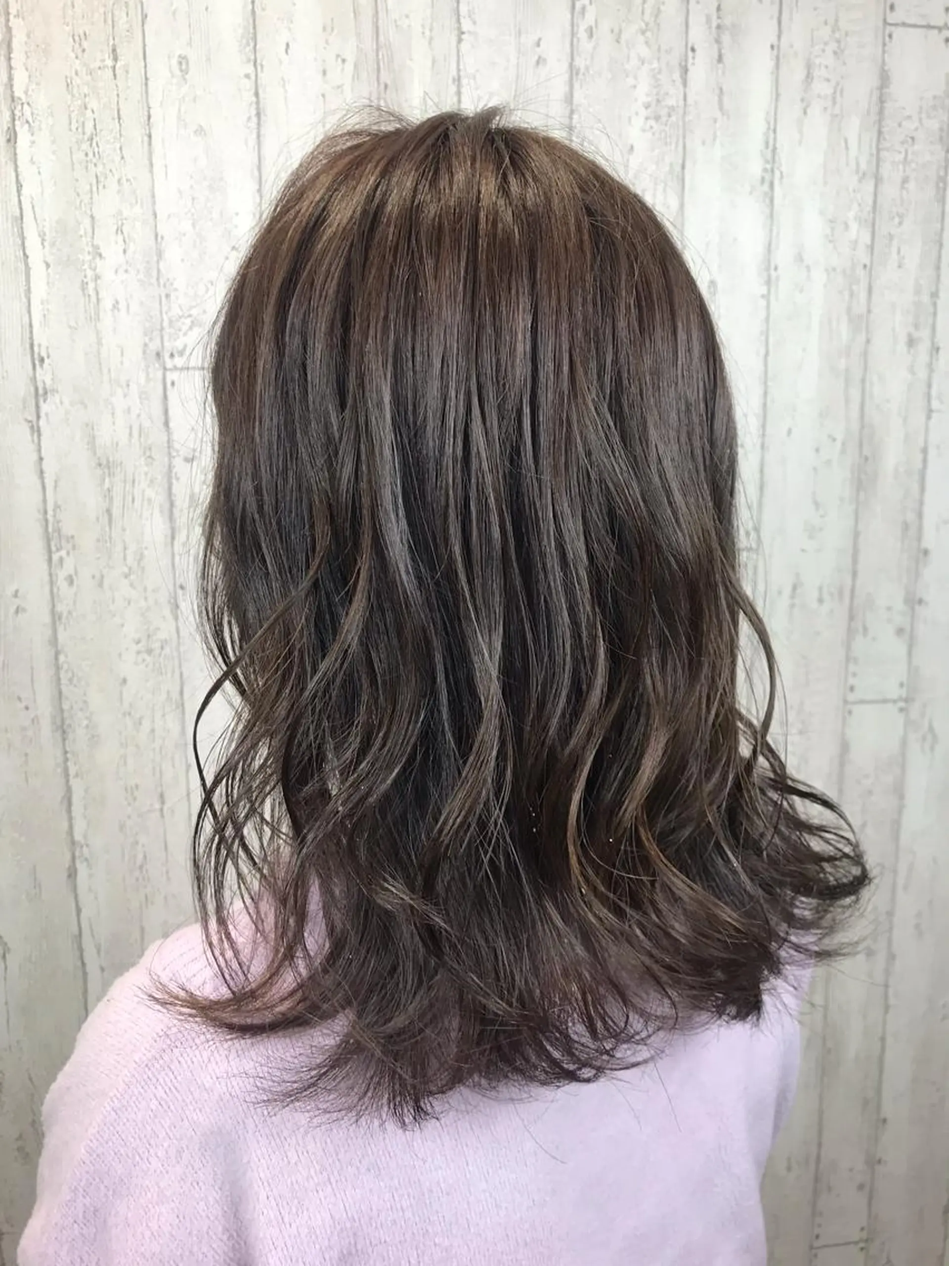 ミディアム カラー 透明感カラー オレンジ カット ヘアカラー トリートメント 田中 あかねのヘアスタイル