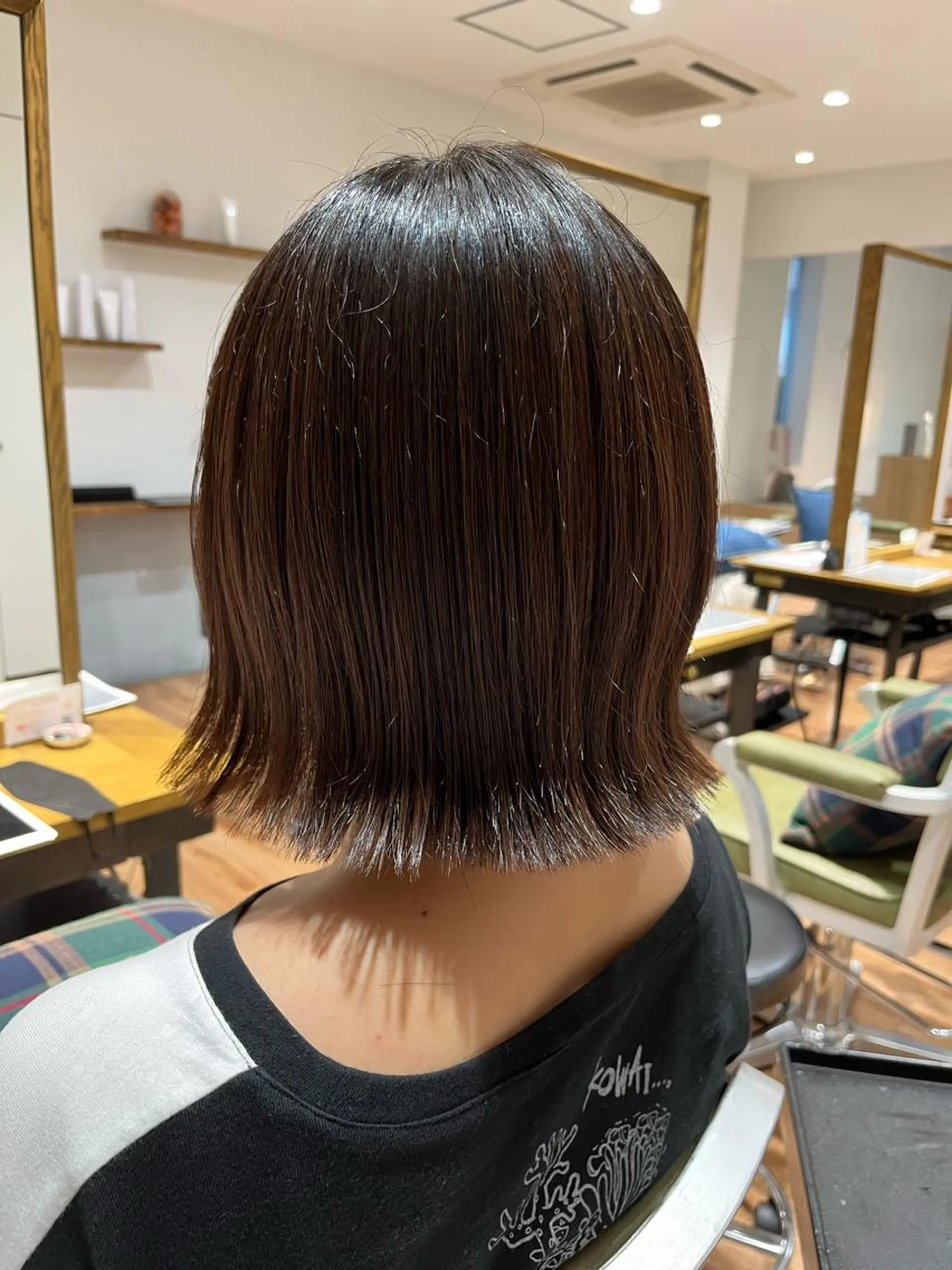 ミディアム 切りっぱなしボブ ボブ ゆうき あすかのヘアスタイル