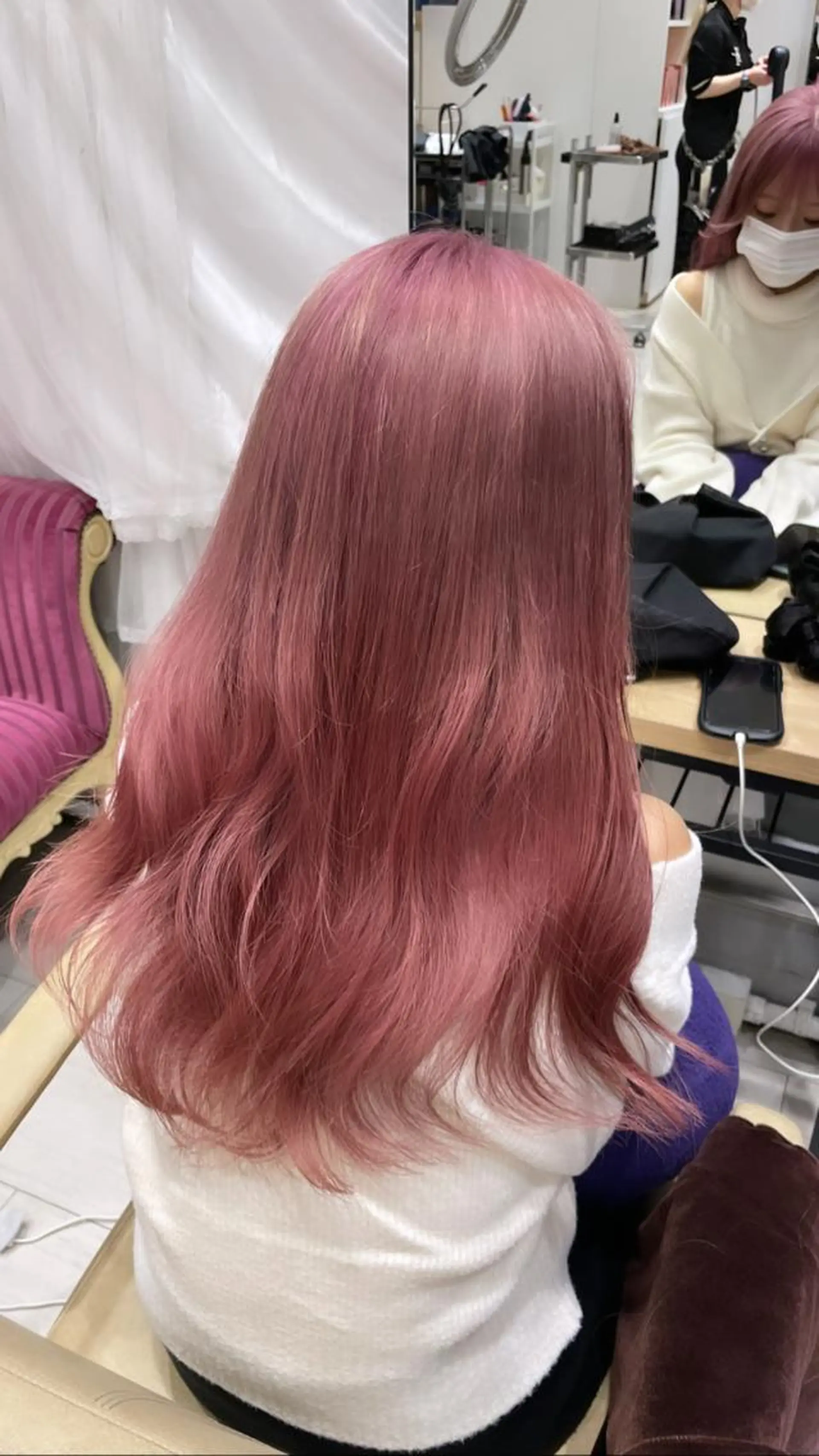 ミディアム カラー 韓国風ハッシュカット 似合わせレイヤー池袋のヘアスタイル