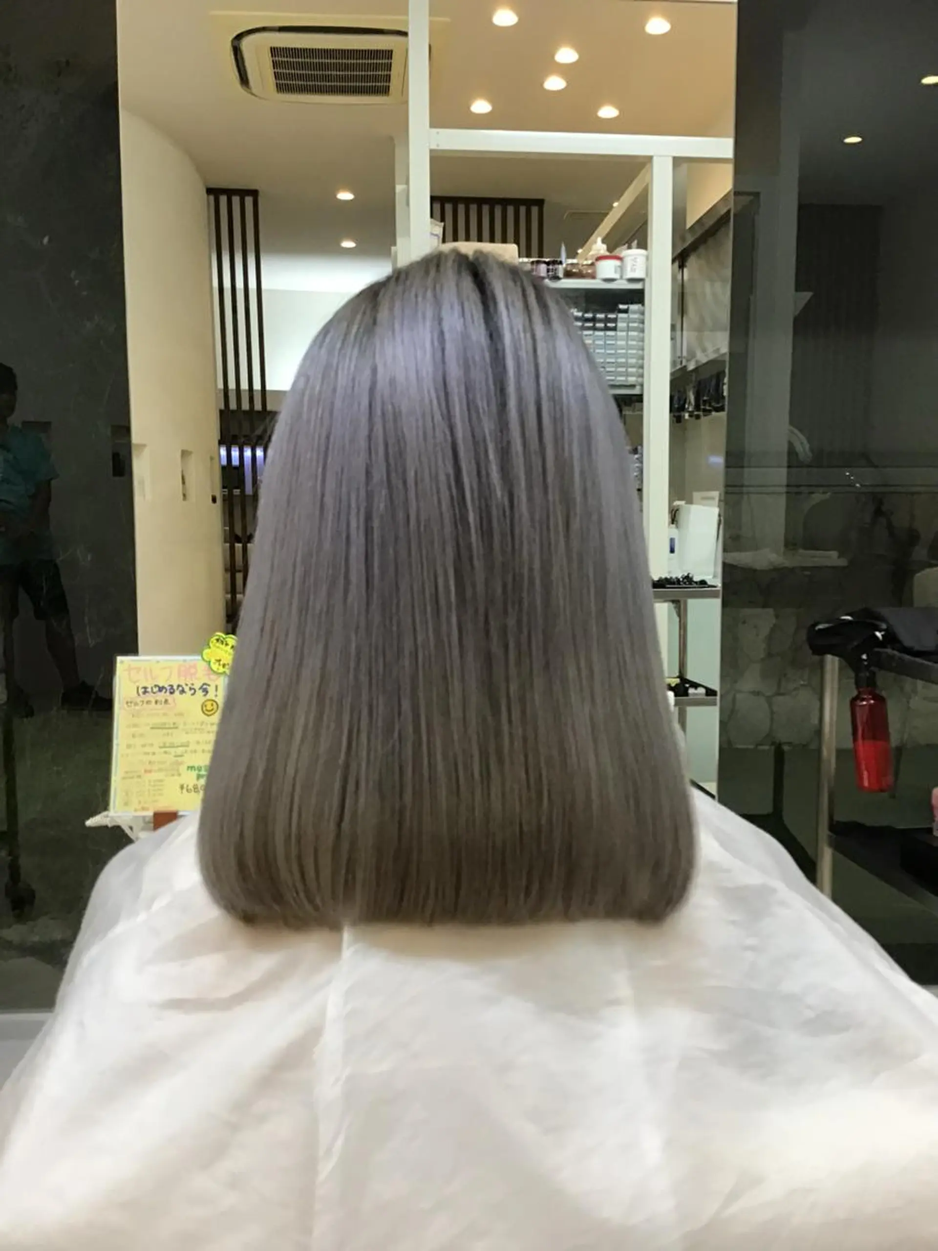 ミディアム パーマ 酸性ストレート ストレートパーマ 石黒 晴香のヘアスタイル