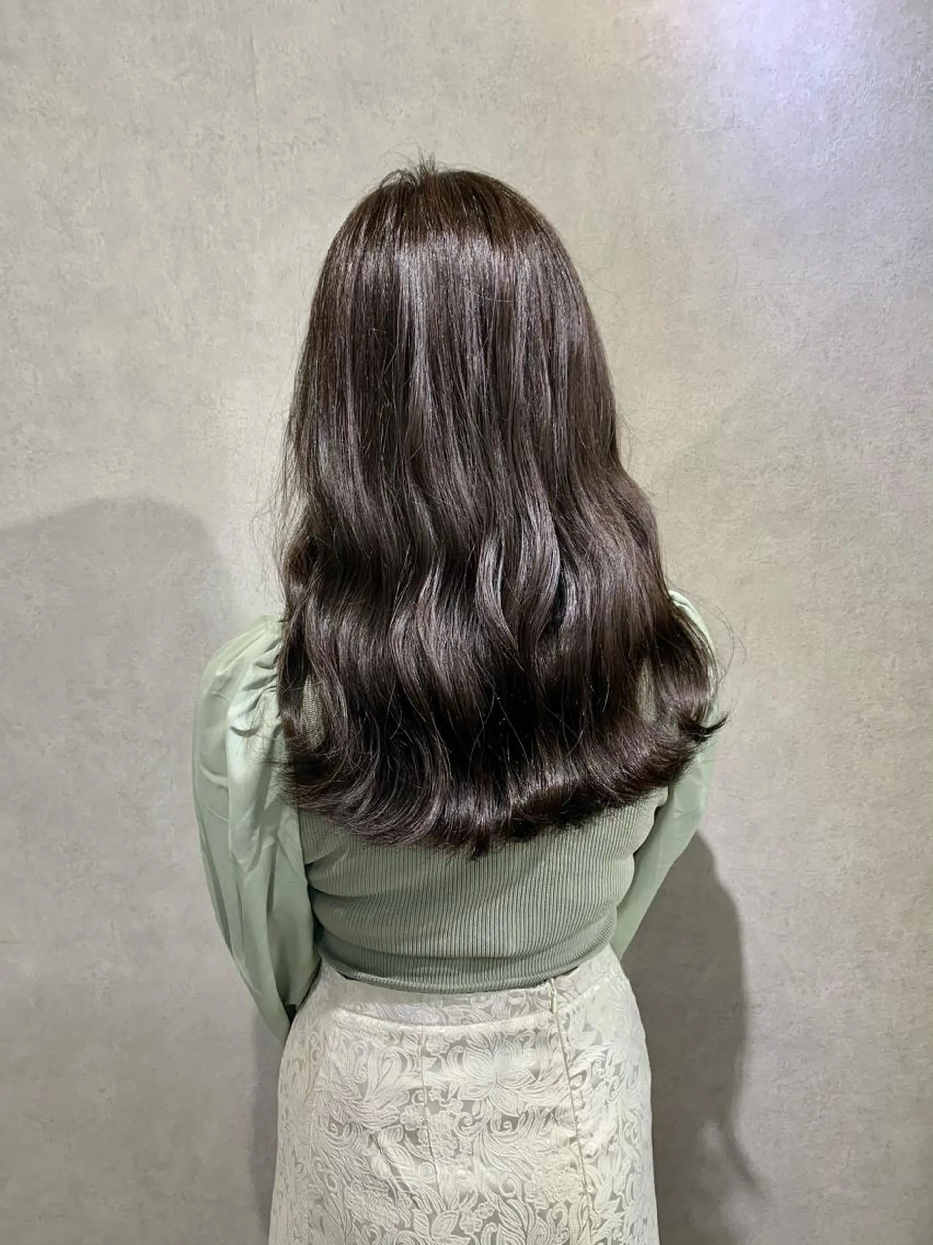 セミロング カラー トリートメント カット ヘアカラー トリートメント 髪質改善＊韓国ヘア＊ レイヤー＊IBUKIのヘアスタイル