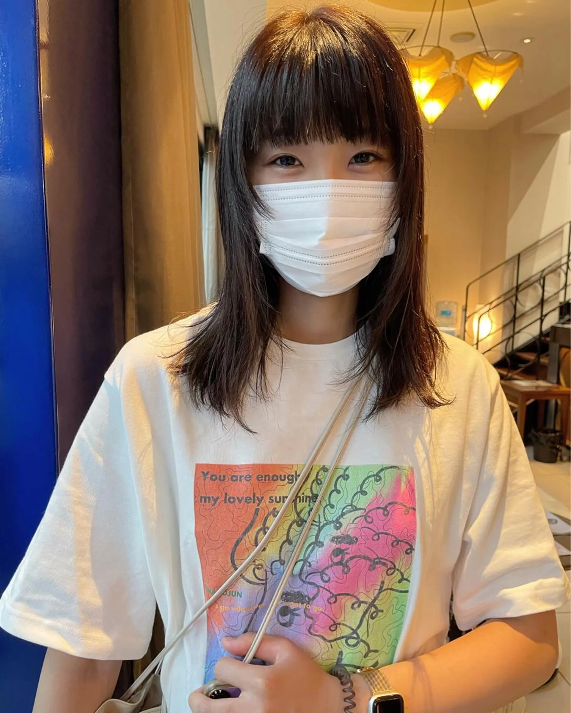 ミディアム tomo🍒パーマ ハイトーン似合わせのヘアスタイル