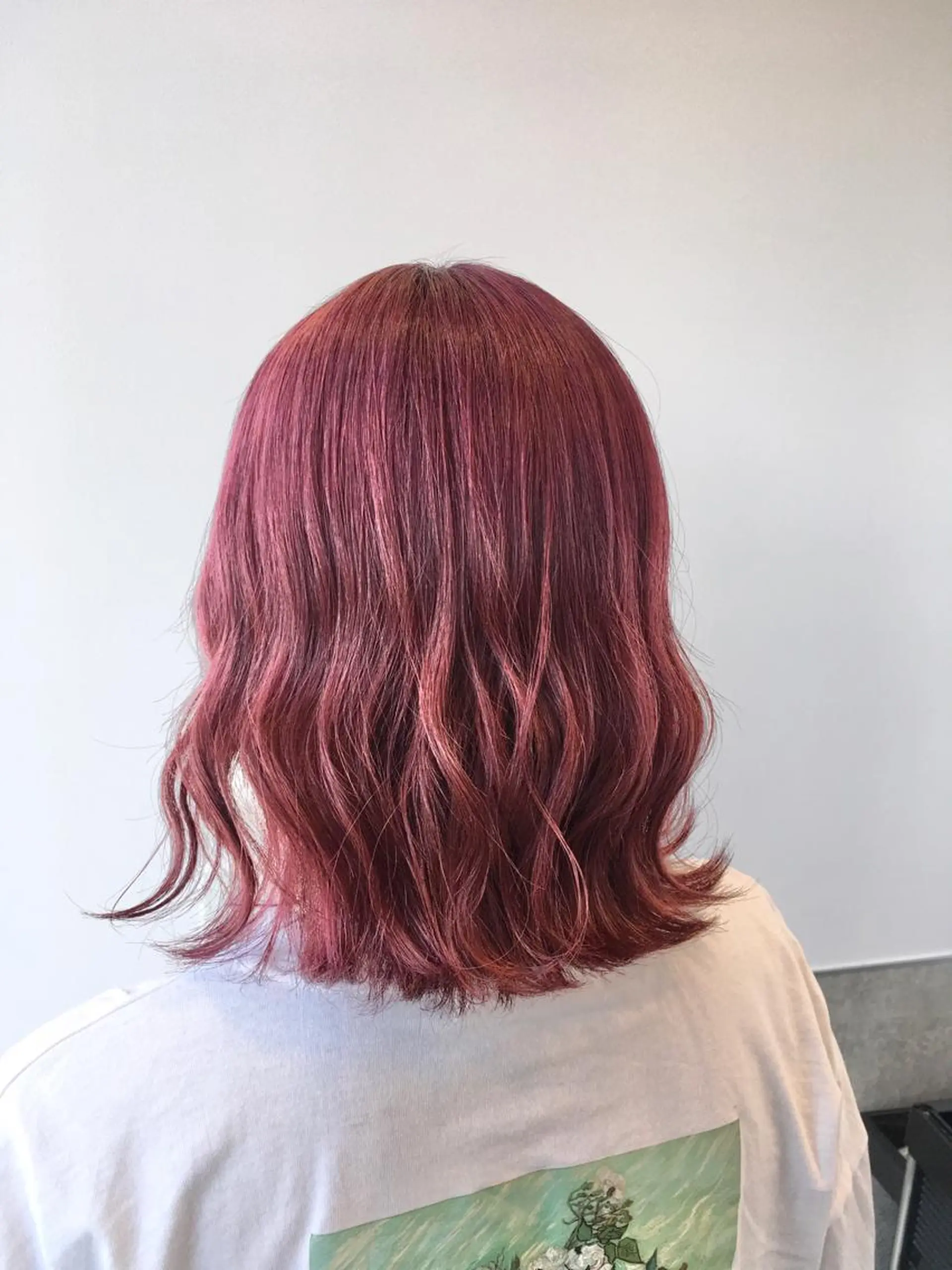 ミディアム カラー ピンクカラー ヘアカラー トリートメント ヘアセット go today shaire salon 本店所属・yoshi ☆のヘアスタイル