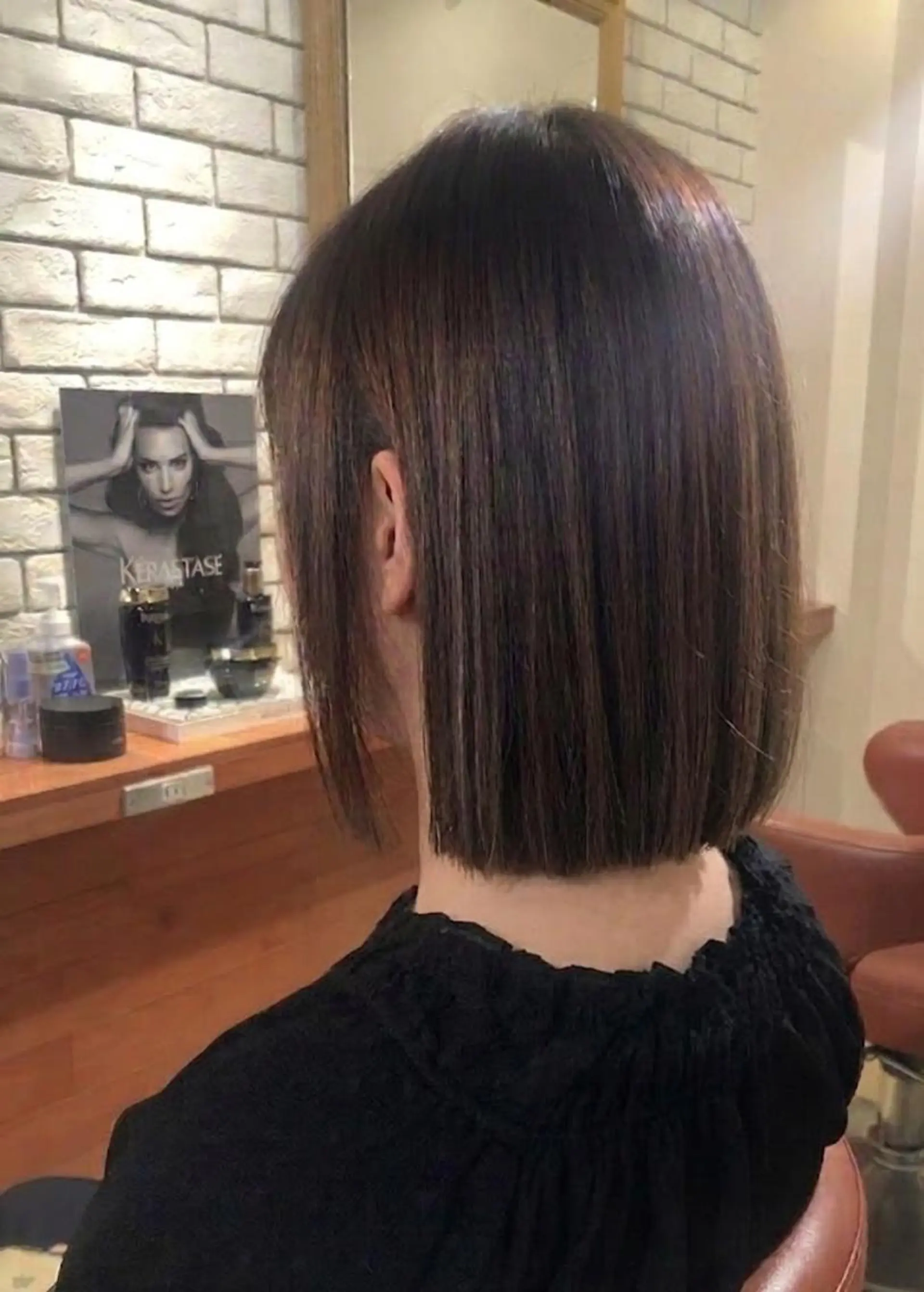 ショート カラー 切りっぱなしボブ ブラウンカラー ボブ カット ヘアカラー トリートメント flencia 丸 和博|カットのヘアスタイル