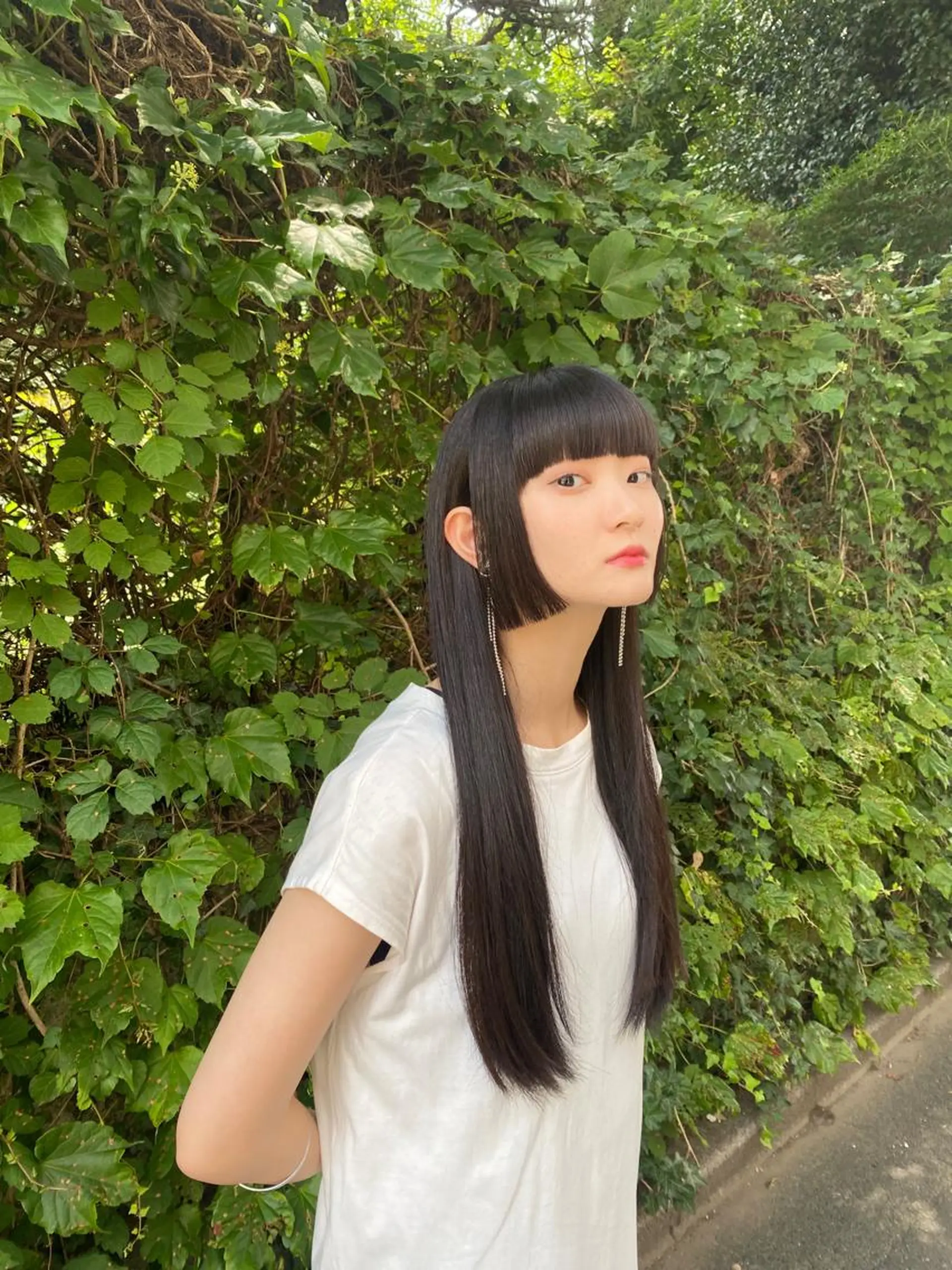 ロング パーマ 顔周りカット 伸ばしかけ 縮毛矯正 酸性ストレート ストレートパーマ 縮毛矯正 艶髪と透明感を ‼️/若林のヘアスタイル