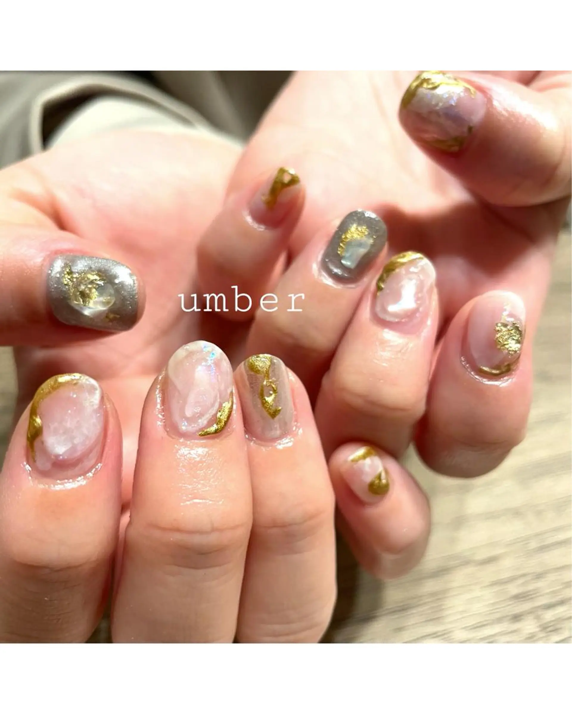 ネイル クリアネイル フラッシュネイル フットネイル フレンチネイル マグネットネイル ハンドネイル umber 三茶1分のネイルデザイン