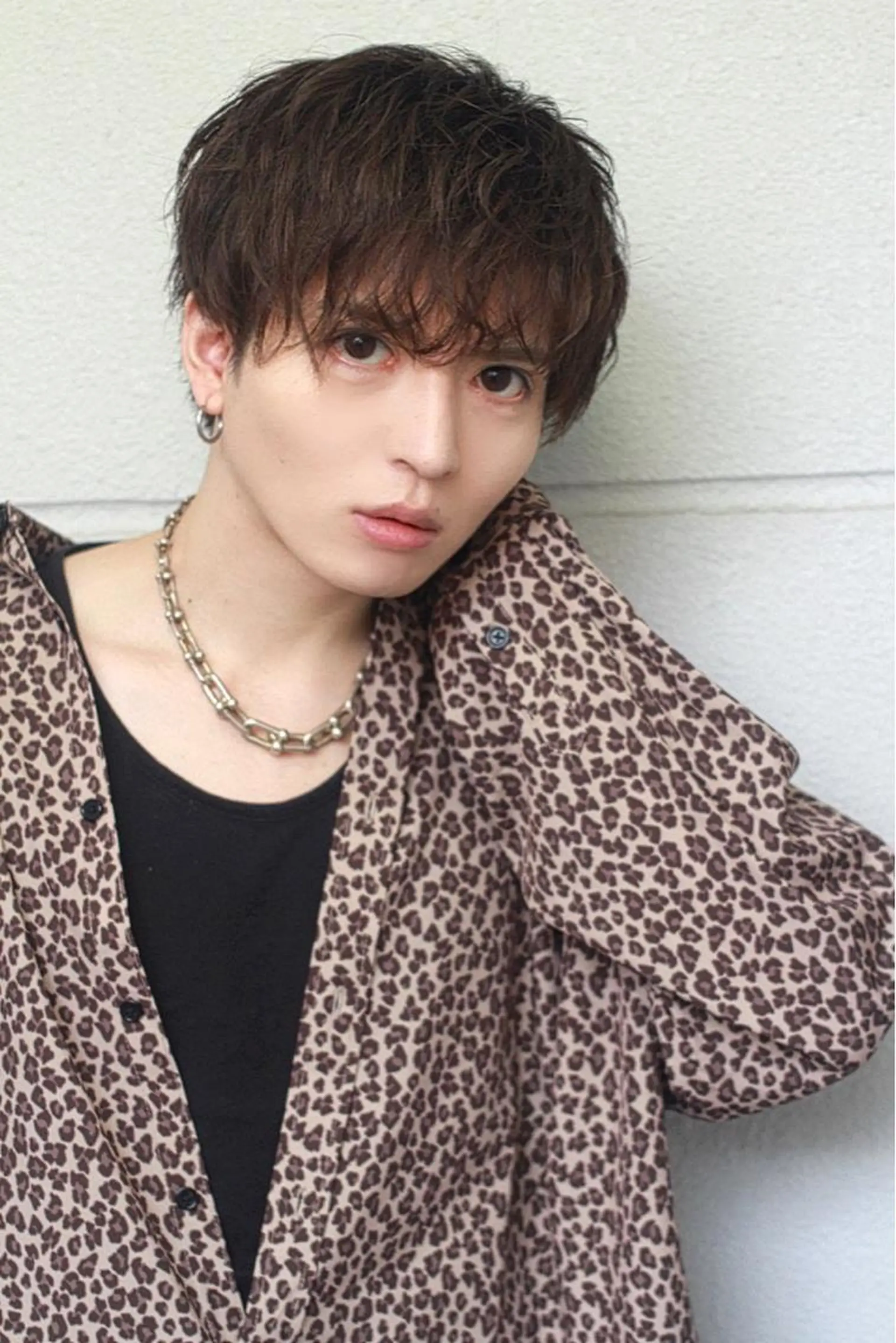 ショート カラー メンズ マッシュ アッシュ アッシュブラウン ブラウンカラー レイヤーカット 艶髪/西尾 幸樹のヘアスタイル