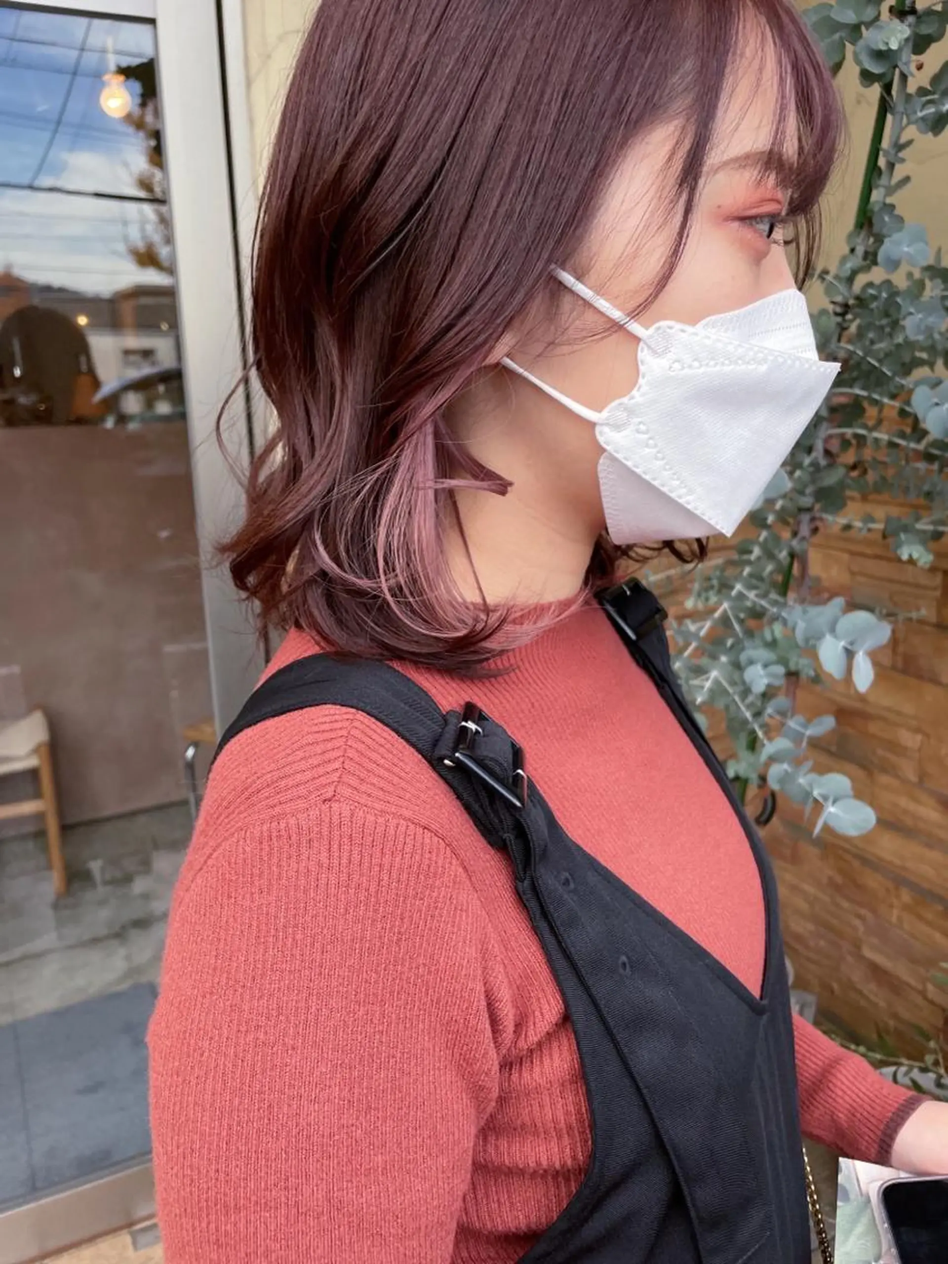 ミディアム カラー インナーカラー 韓国ボブ👩🇰🇷 小野絢未のヘアスタイル