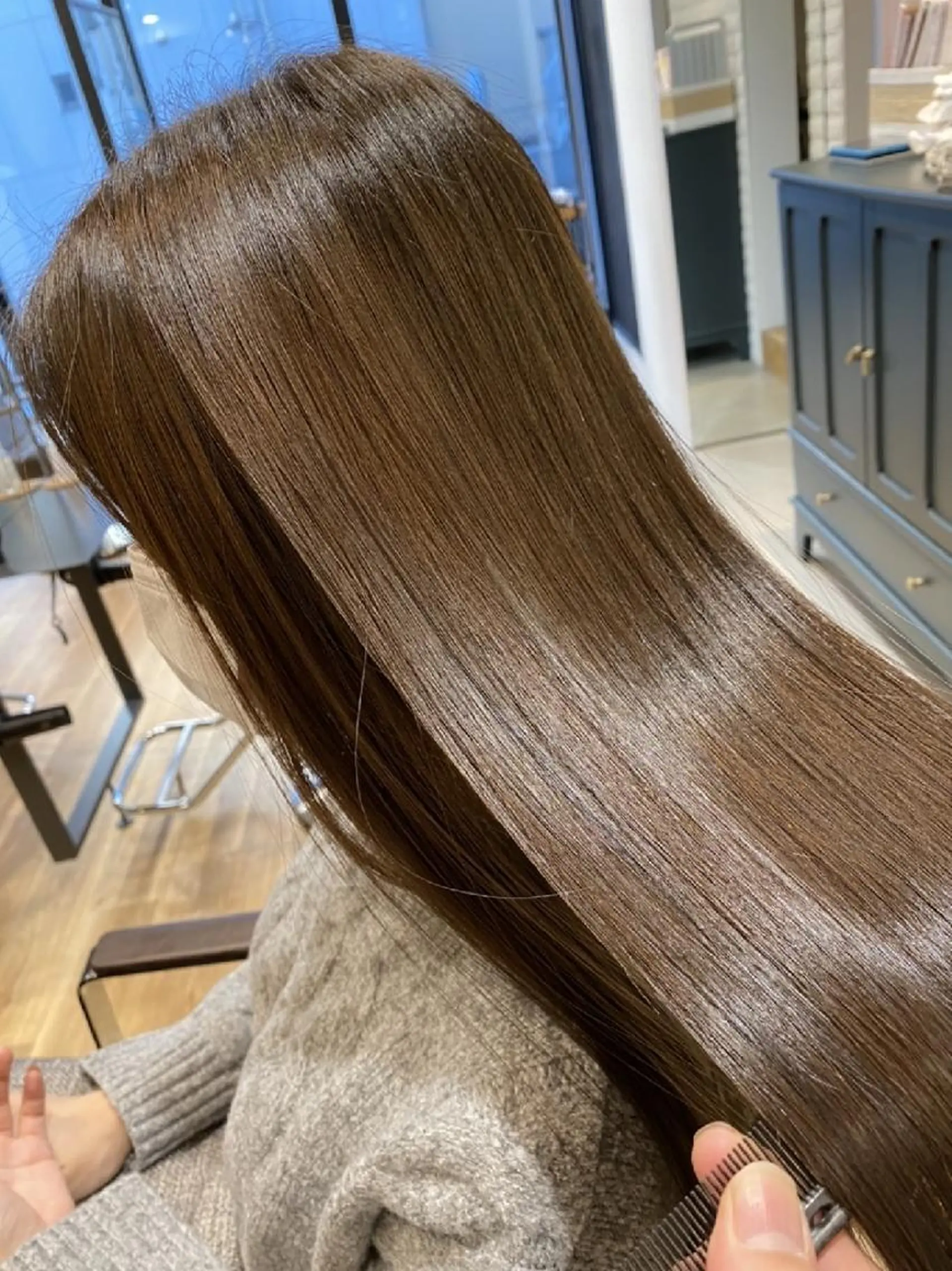 ロング 髪質改善 トリートメント 深夜まで営業中‼️ レム髪質改善のヘアスタイル