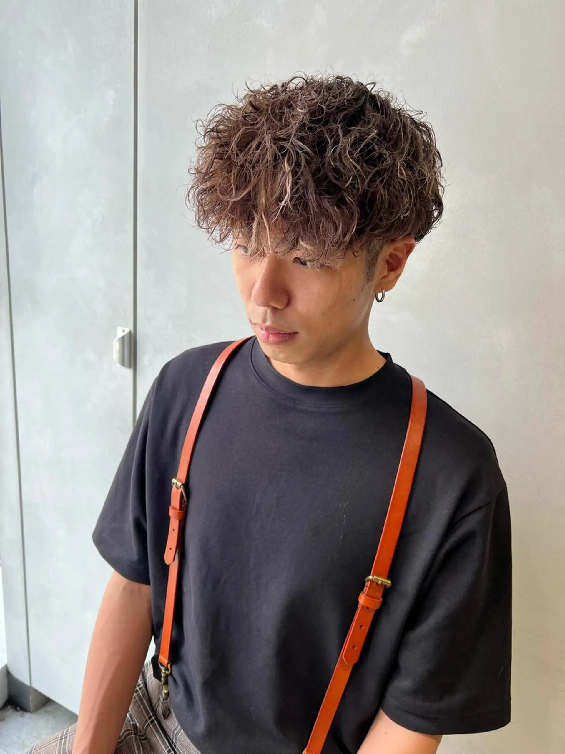 カラー パーマ メンズ nishido ハイライト/パーマのヘアスタイル