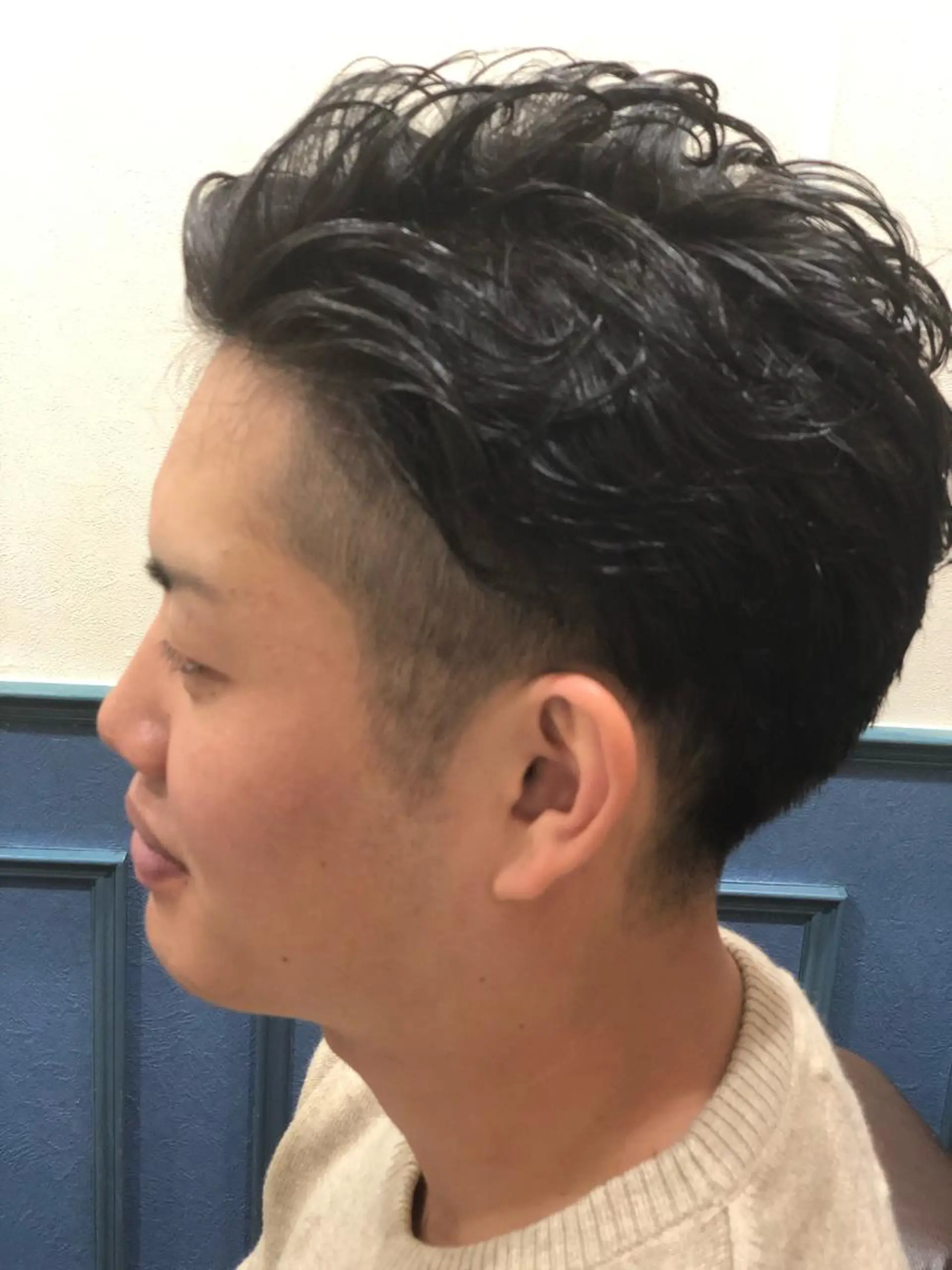 ショート パーマ カット パーマ ヘアセット グレイスフルバーバー所属・赤坂barber 古澤慶一郎【モテ髪】のヘアスタイル