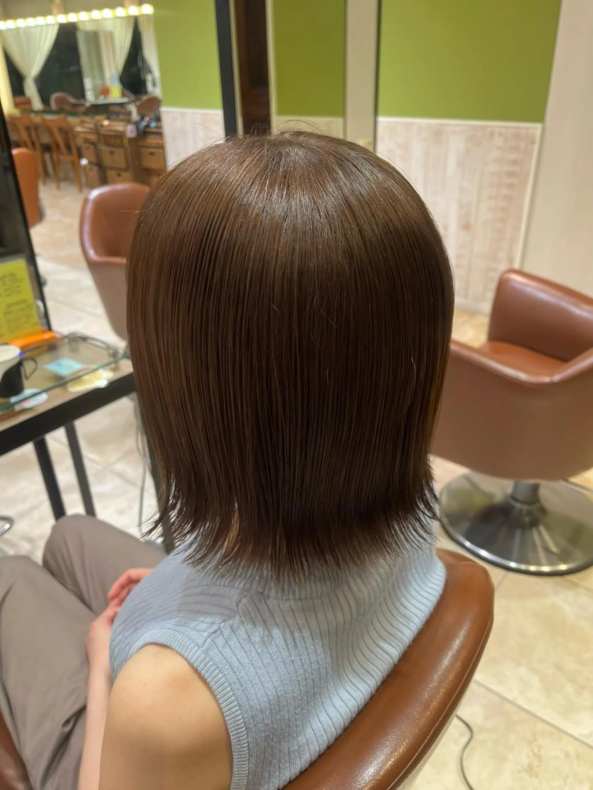 ミディアム カラー アッシュ アッシュブラウン ブラウンカラー カット ヘアカラー トリートメント YUMEKA🩶/ 透明感カラー🥣のヘアスタイル