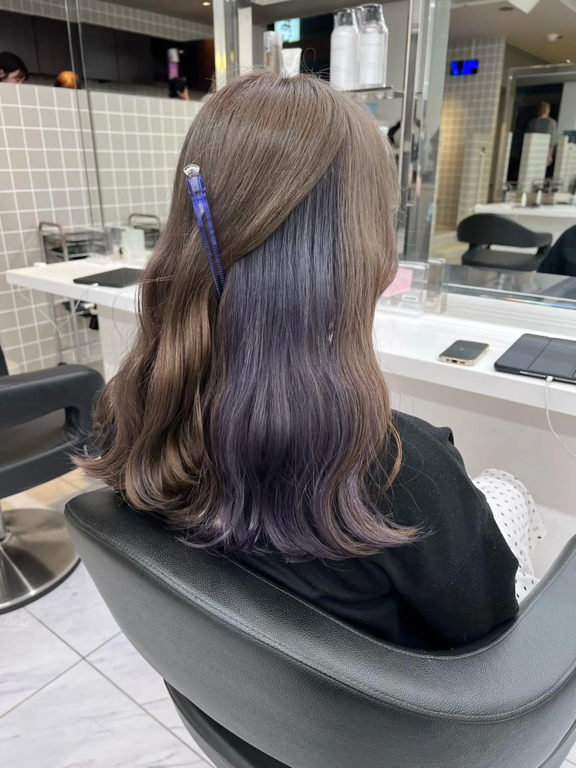 ミディアム カラー ヘアアレンジ 🩵 JURI🩵のヘアスタイル