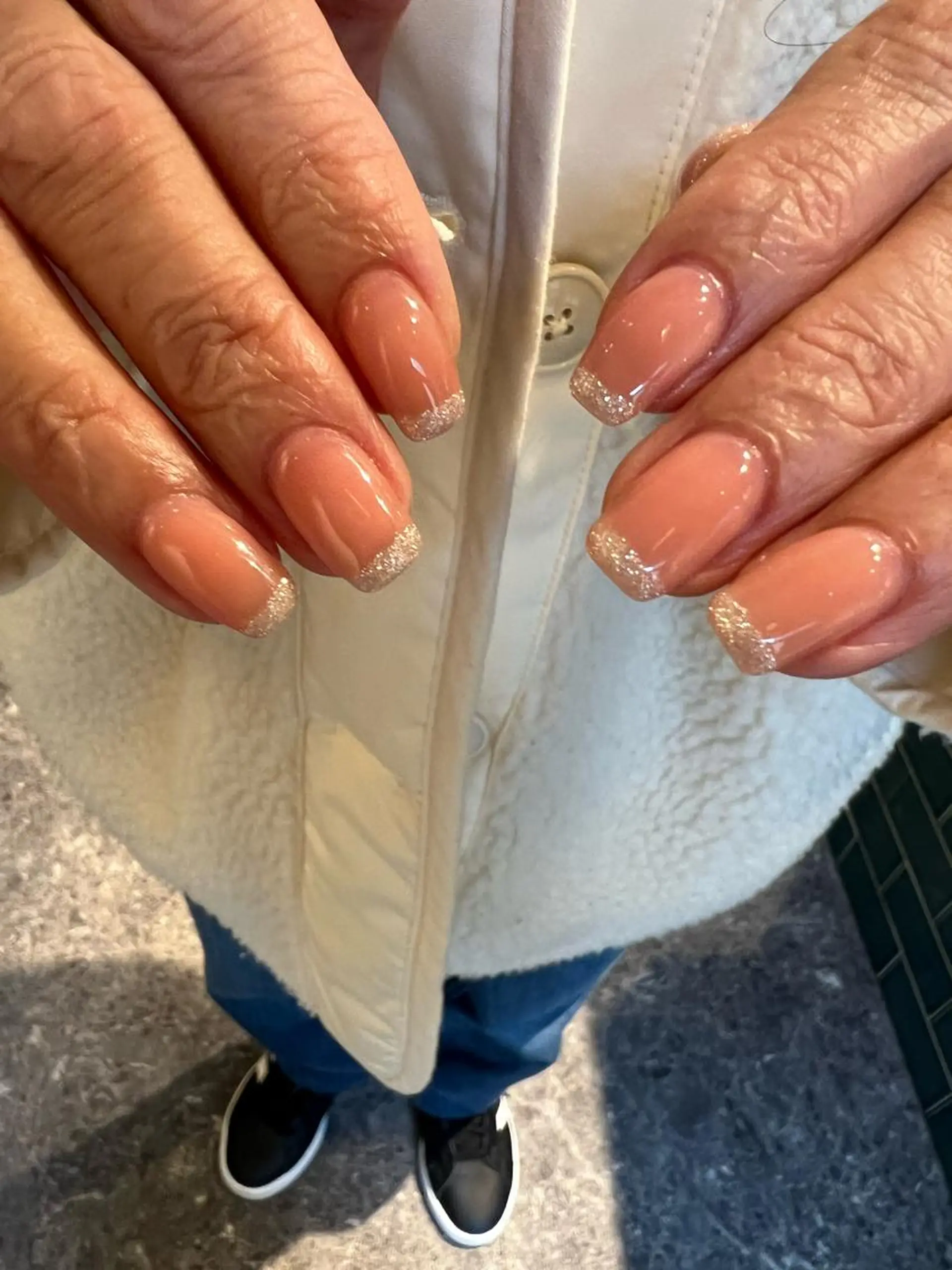 ネイル フレンチネイル ラメ(グリッター) ヘアメイクネイリスト 💄💅hidemiのヘアスタイル