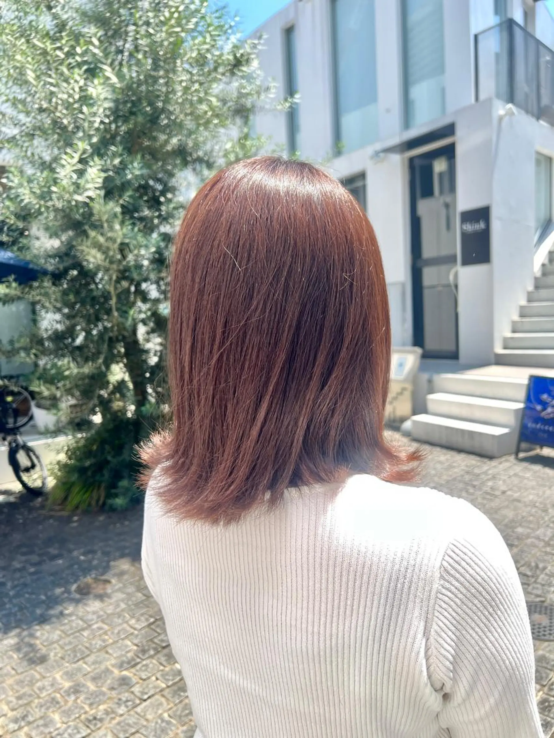 ミディアム カラー 佐藤史哉＊ 韓国レイヤー赤み除去のヘアスタイル