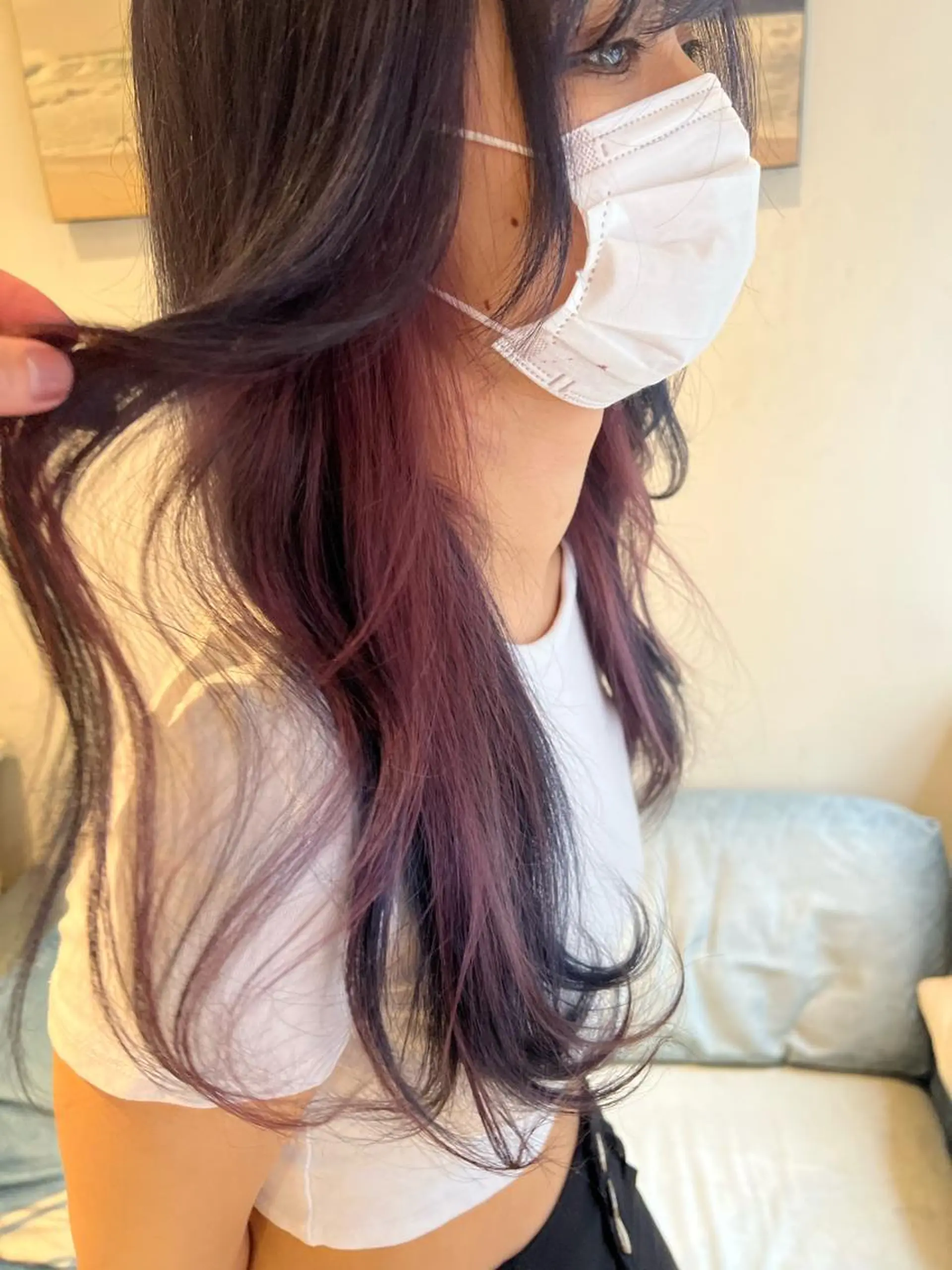 ロング カラー インナーカラー ヘアカラー トリートメント 渋谷ハイトーン/ デザインカラー阿部のヘアスタイル