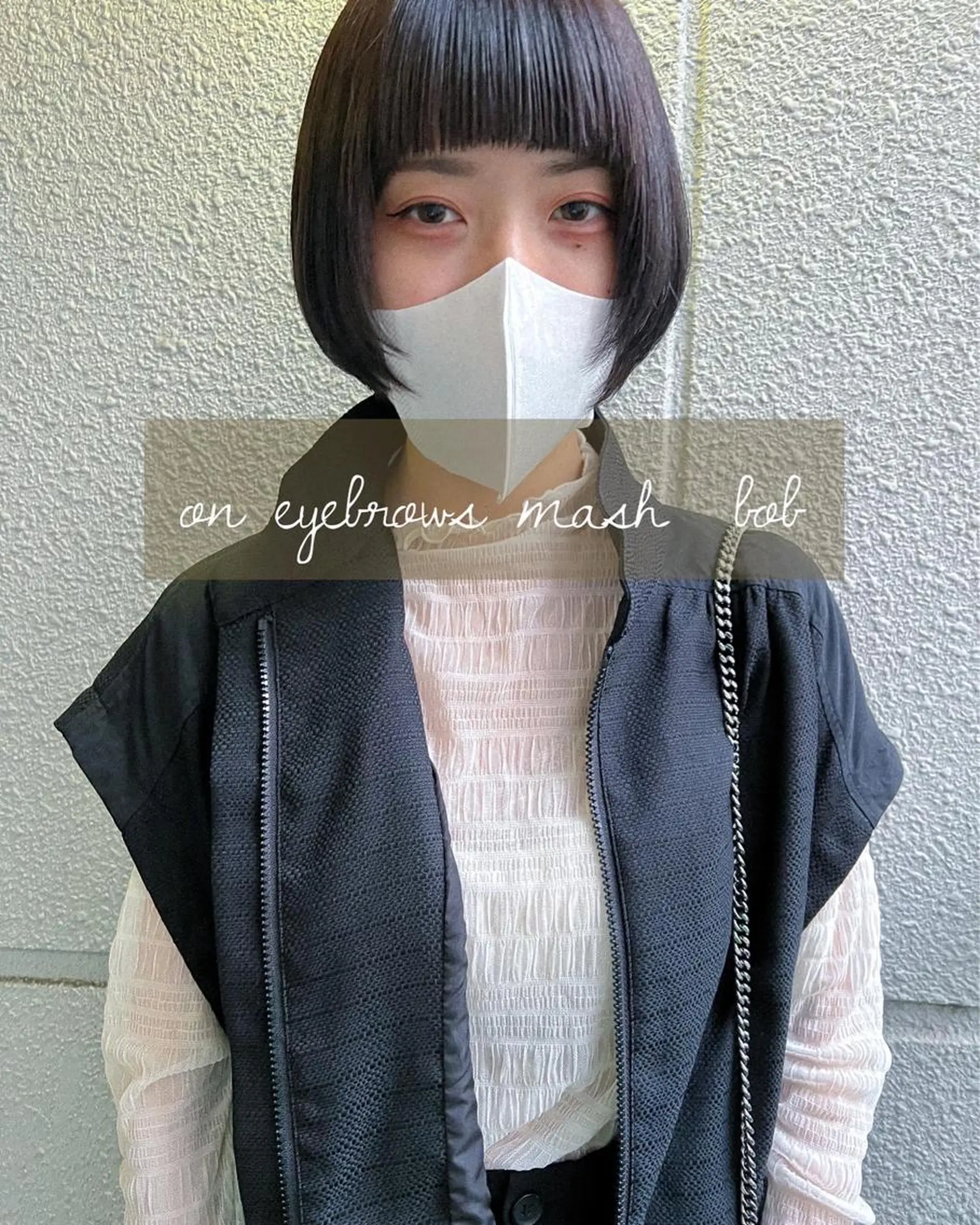 ショート カラー ボブ オン眉 ウルフカット カラーパティシエ facce🌼ikoのヘアスタイル