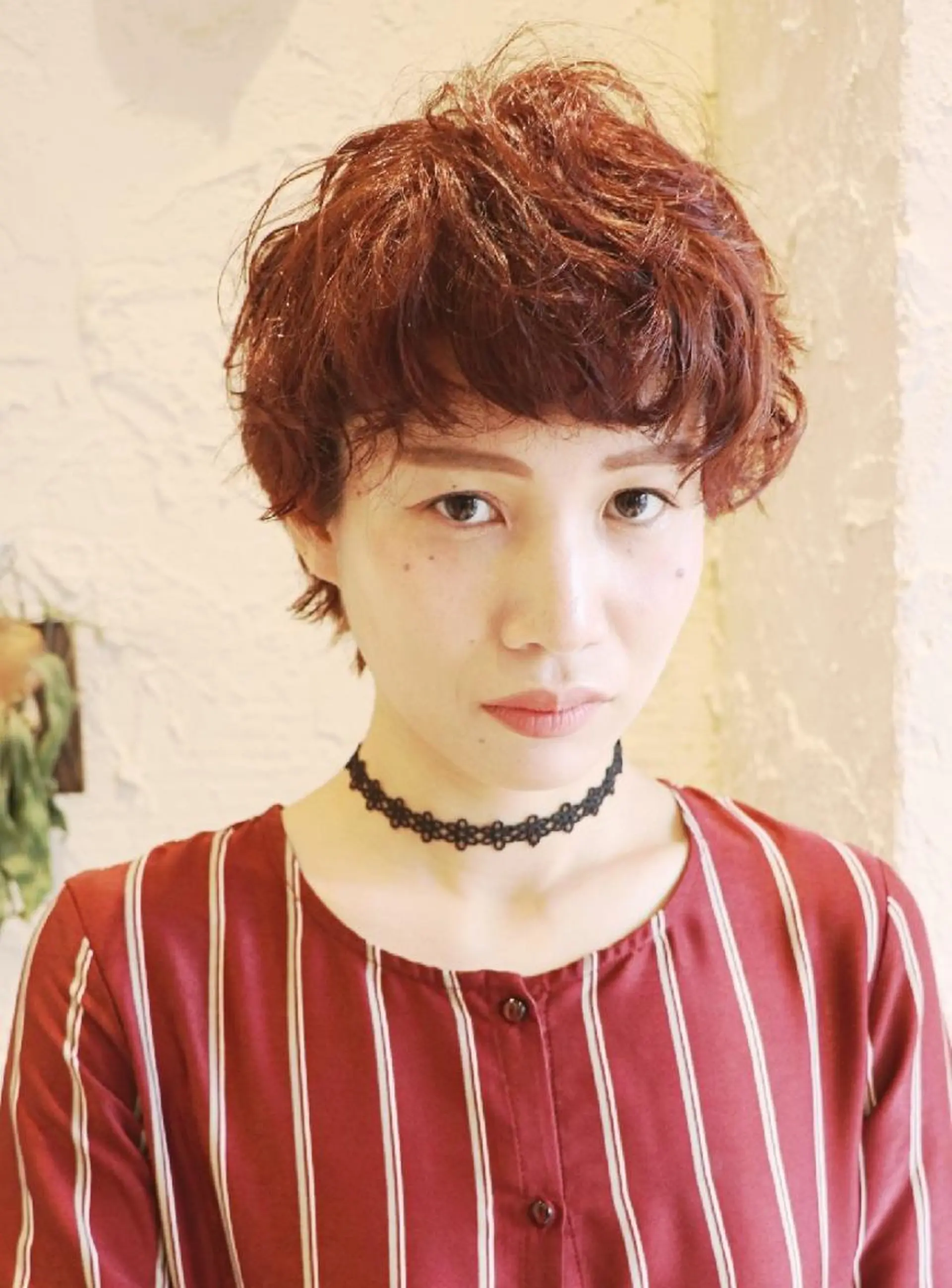 ショート カラー パーマ アディクシーカラー イルミナカラー デジタルパーマ 徳永 博志のヘアスタイル