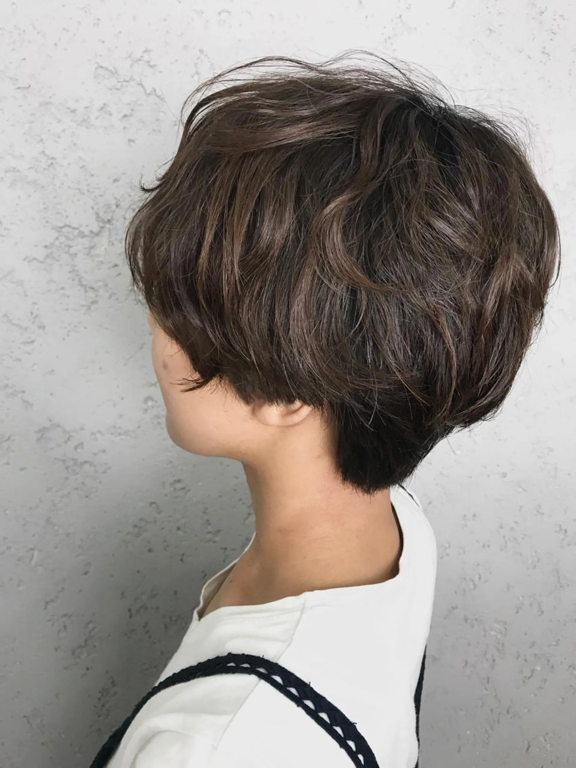 ショート カラー パーマ ヘアアレンジ 韓国ヘア✨グレージュ カラーasamiのヘアスタイル