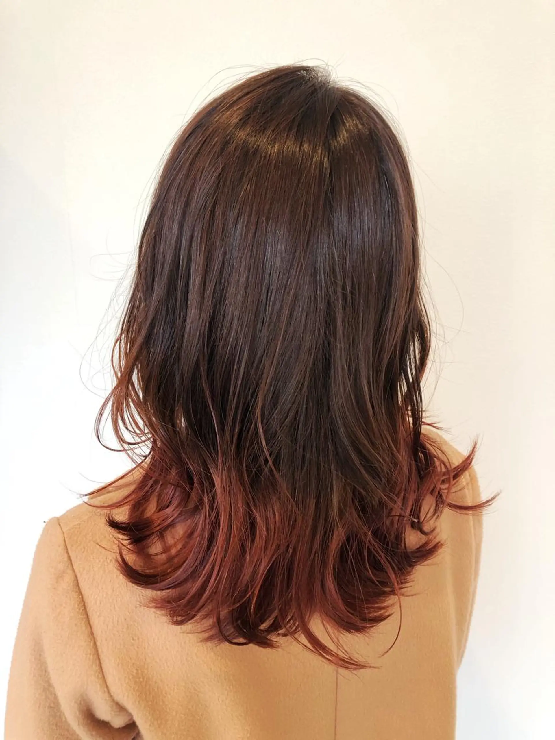 セミロング カラー カット ヘアカラー トリートメント 森田 真由のヘアスタイル