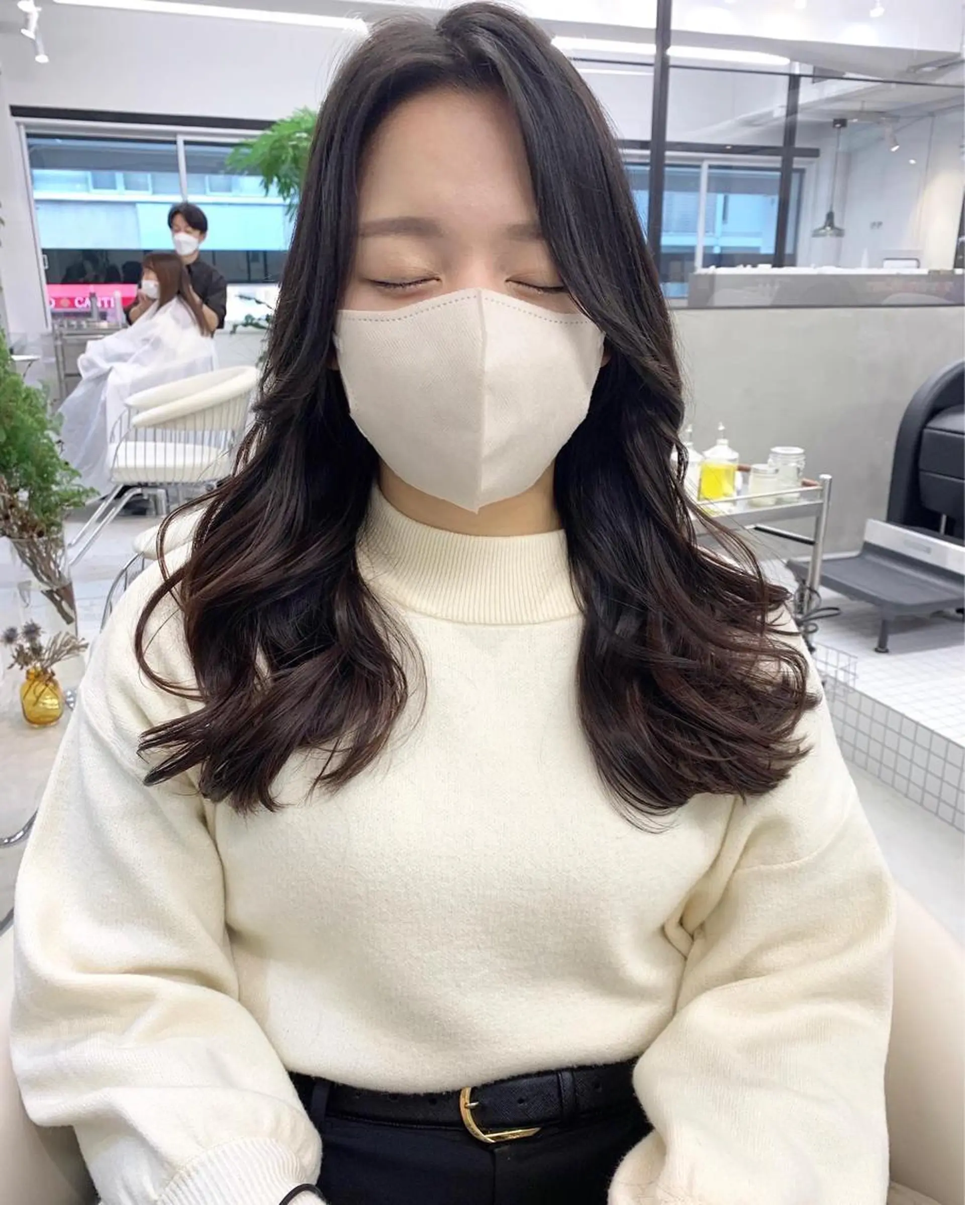 ロング 韓国風ヘア レイヤーカット カット ヘアカラー 樫原裕二/レイヤー カット/透明感カラーのヘアスタイル