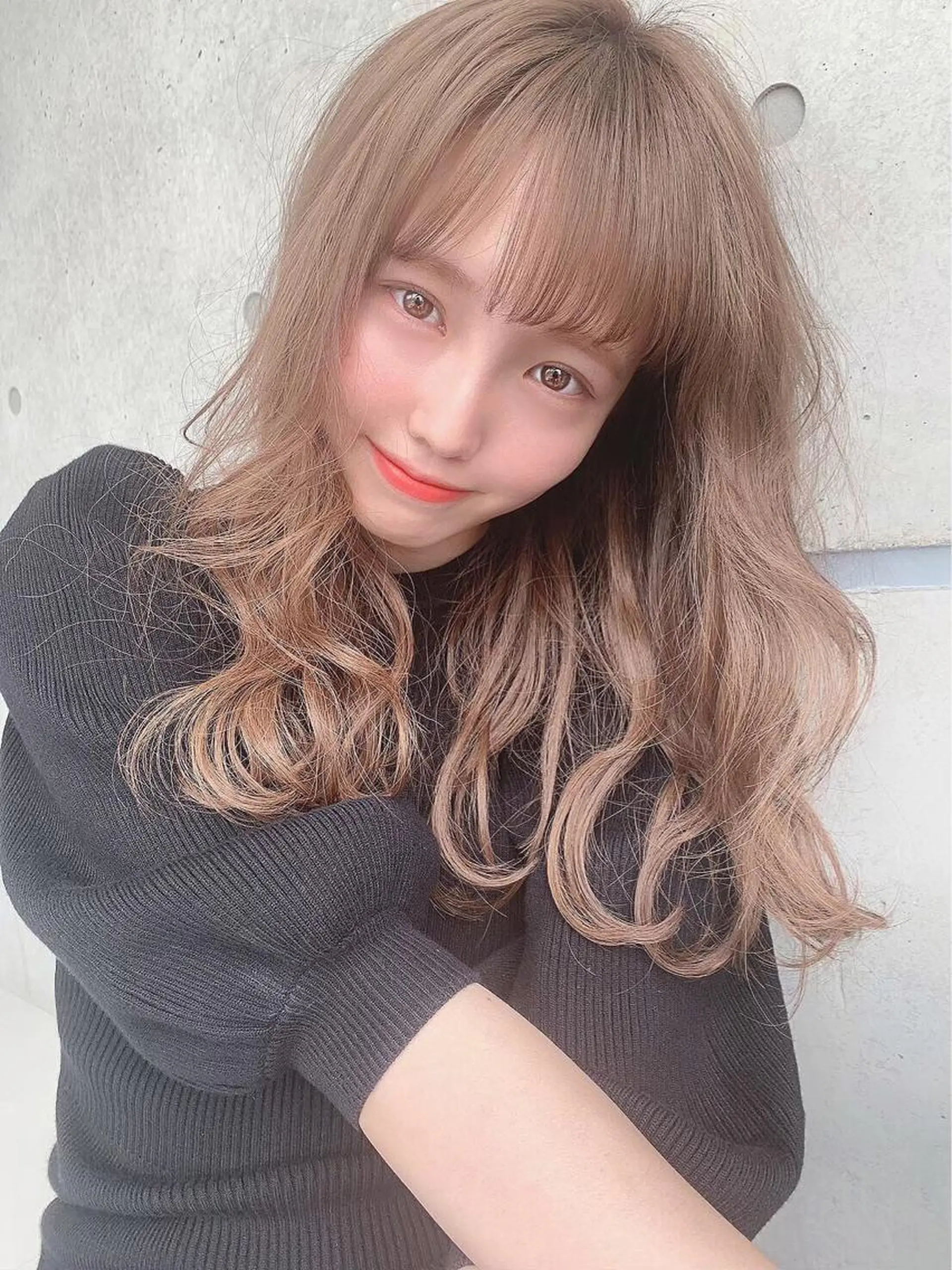 ミディアム カラー ヘアカラー トリートメント 🥞ベージュ系カラー 【すずきりほ】🥞のヘアスタイル