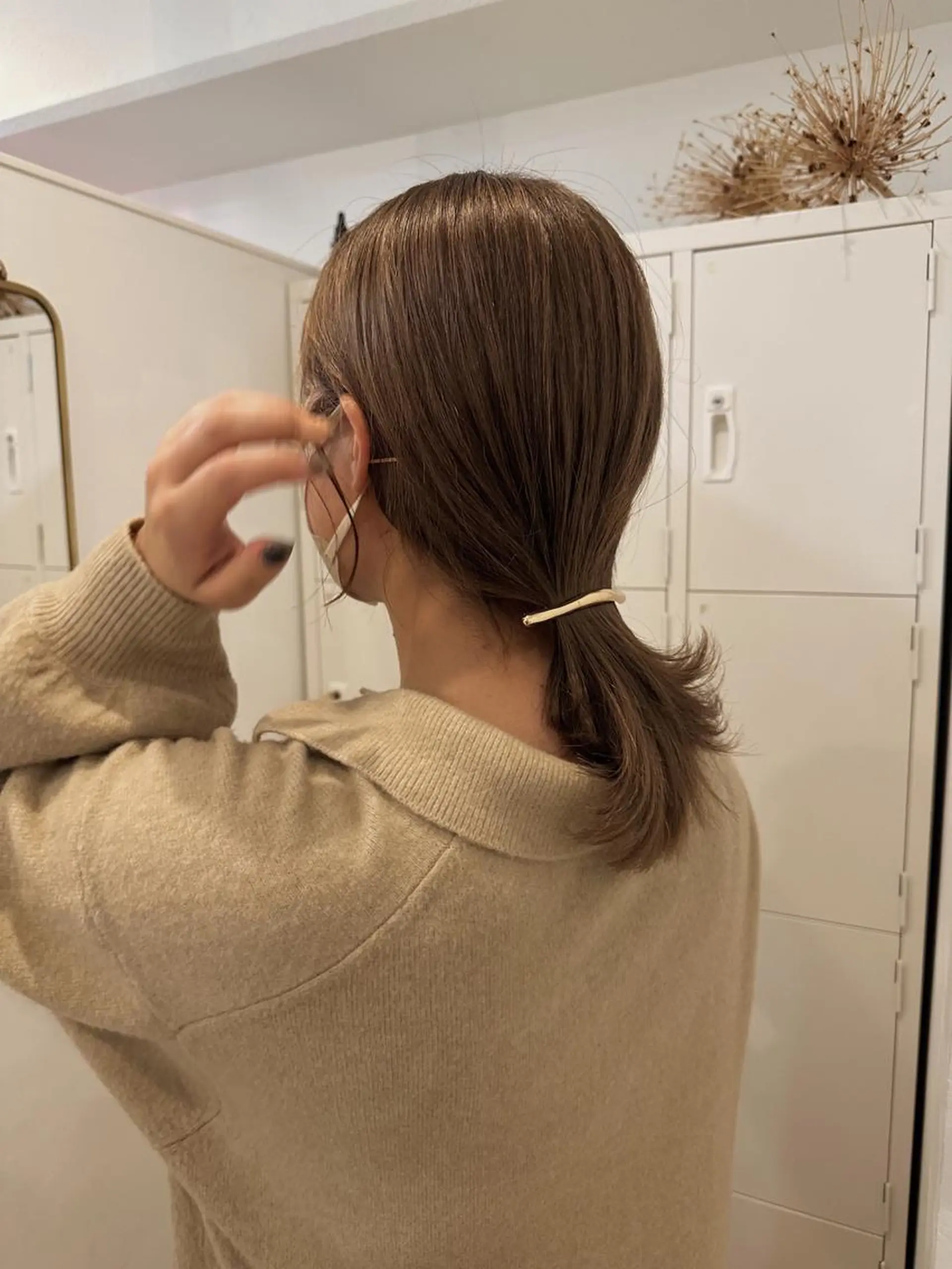 セミロング カラー カット ヘアカラー トリートメント 梅田/ベージュ レイヤー/ヌマタのヘアスタイル