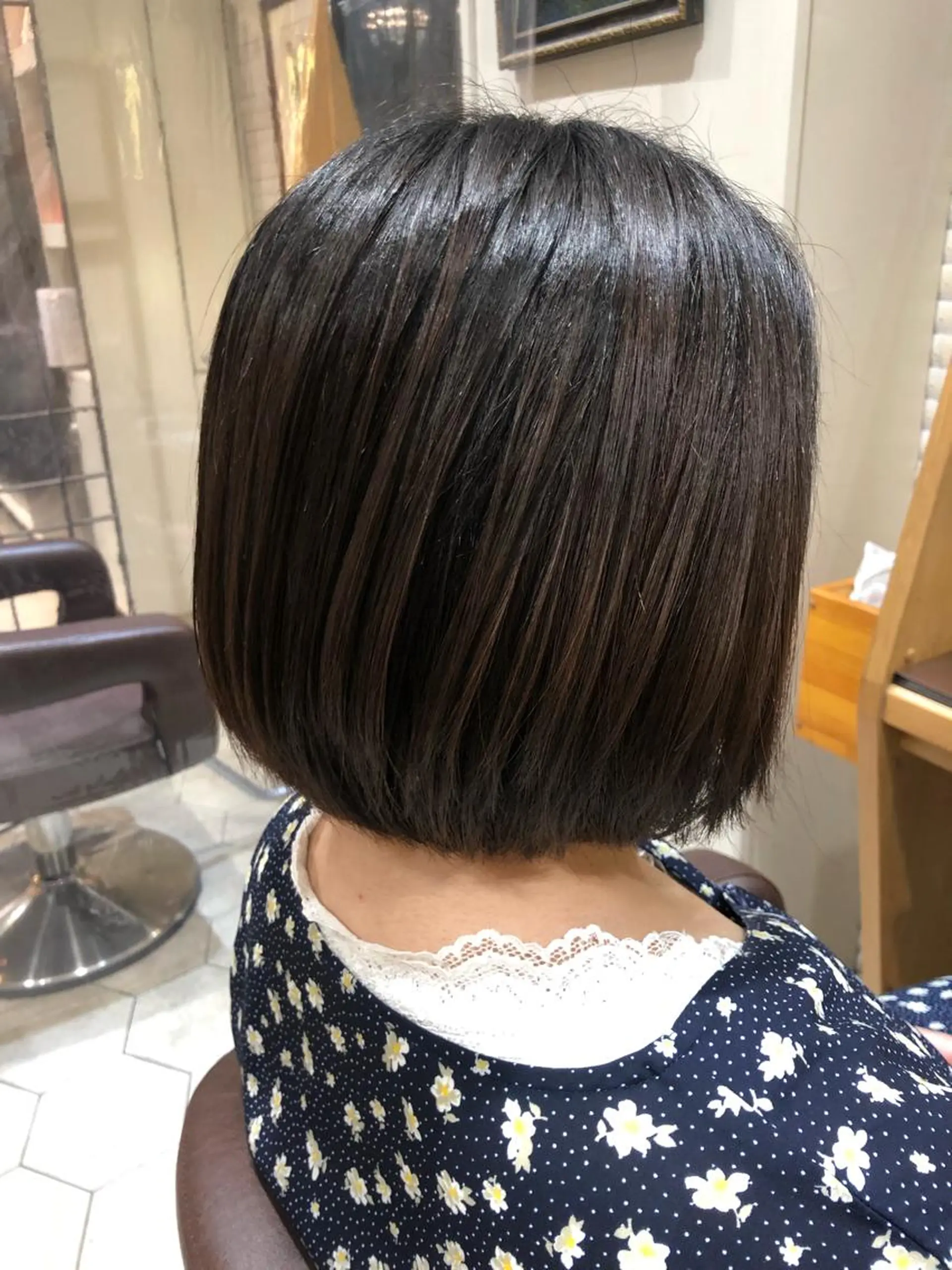 ミディアム ボブ 美髪矯正/渡辺 りんのヘアスタイル