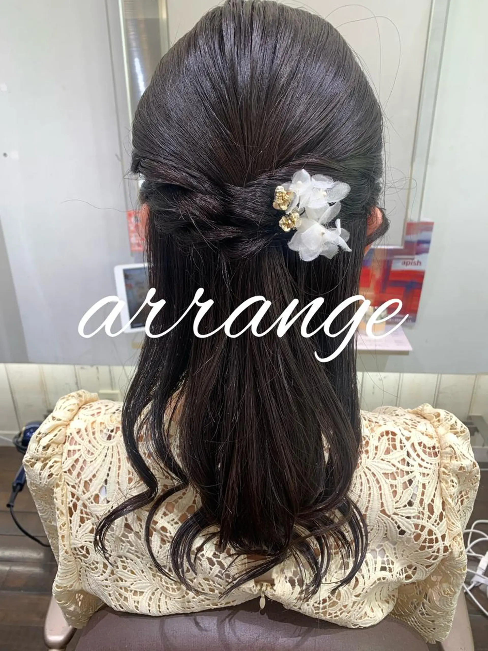 セミロング ヘアアレンジ GO TODAY シェアサロン 銀座Arc店所属・デジタルパーマ🫧 韓国風ヘア🫧サクラのヘアスタイル