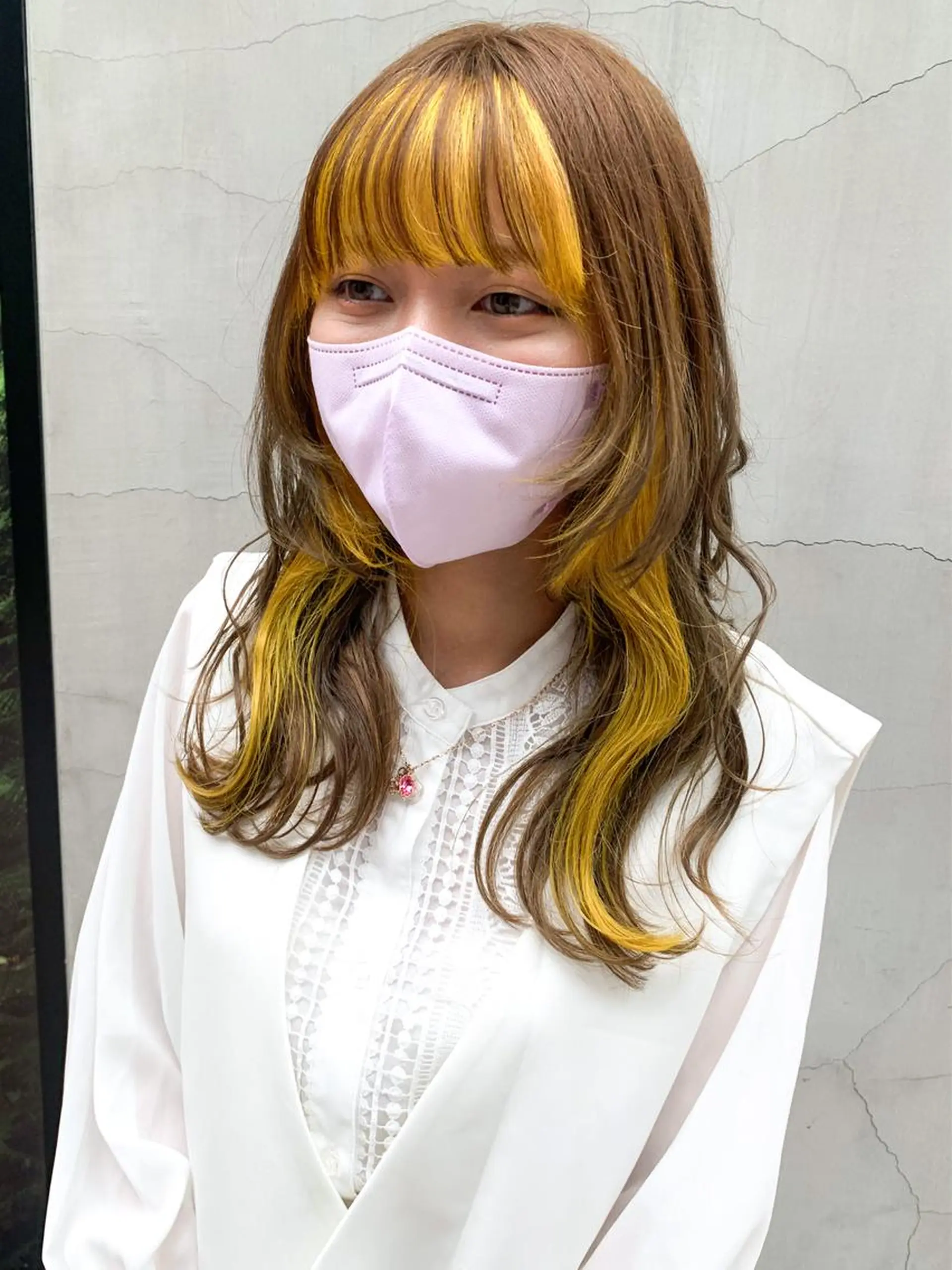 ロング カラー ヘアアレンジ ブリーチ カット ヘアカラー トリートメント yuka .のヘアスタイル