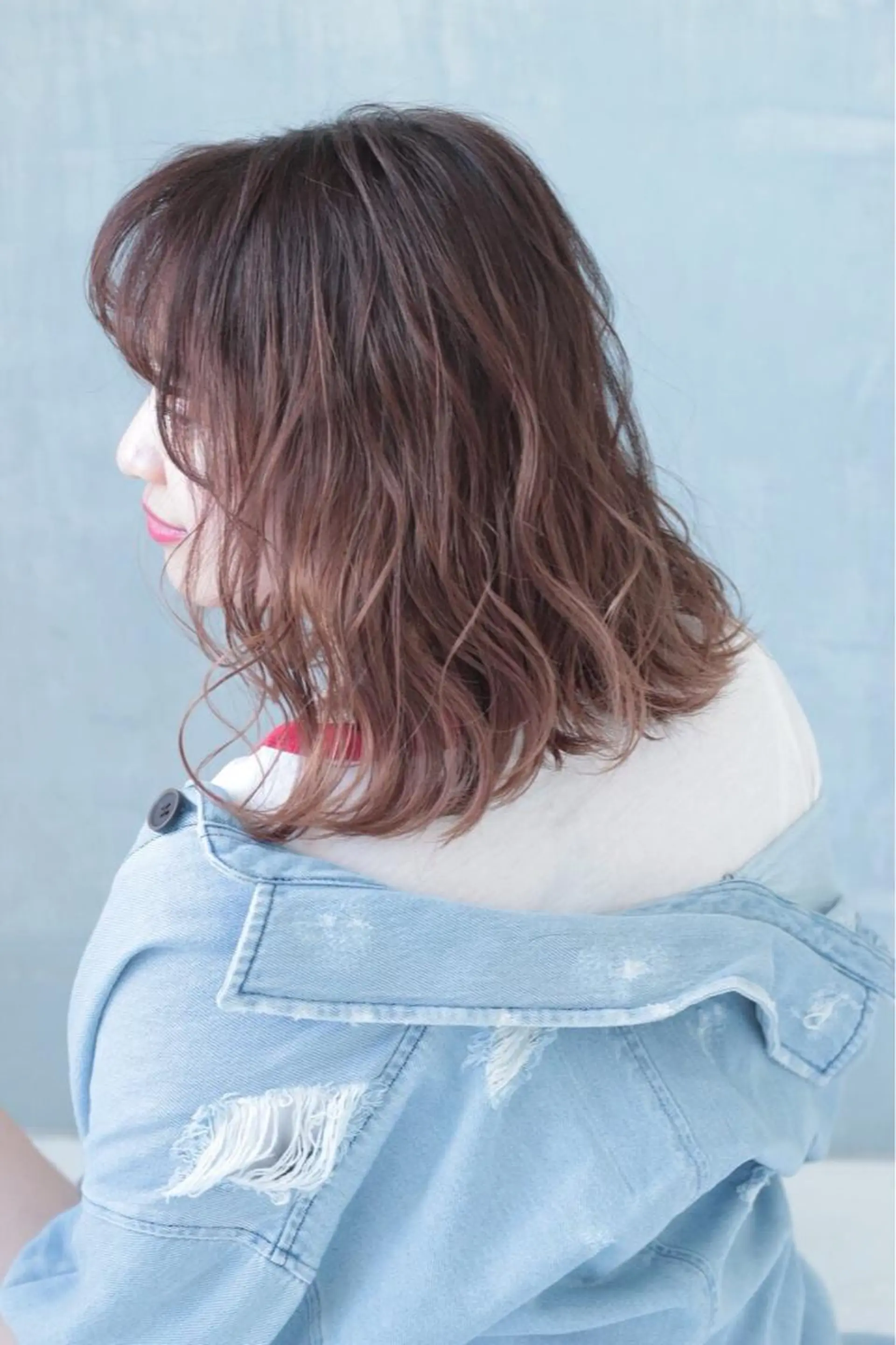 セミロング カラー パーマ ボブ/レイヤー/ nanamiのヘアスタイル