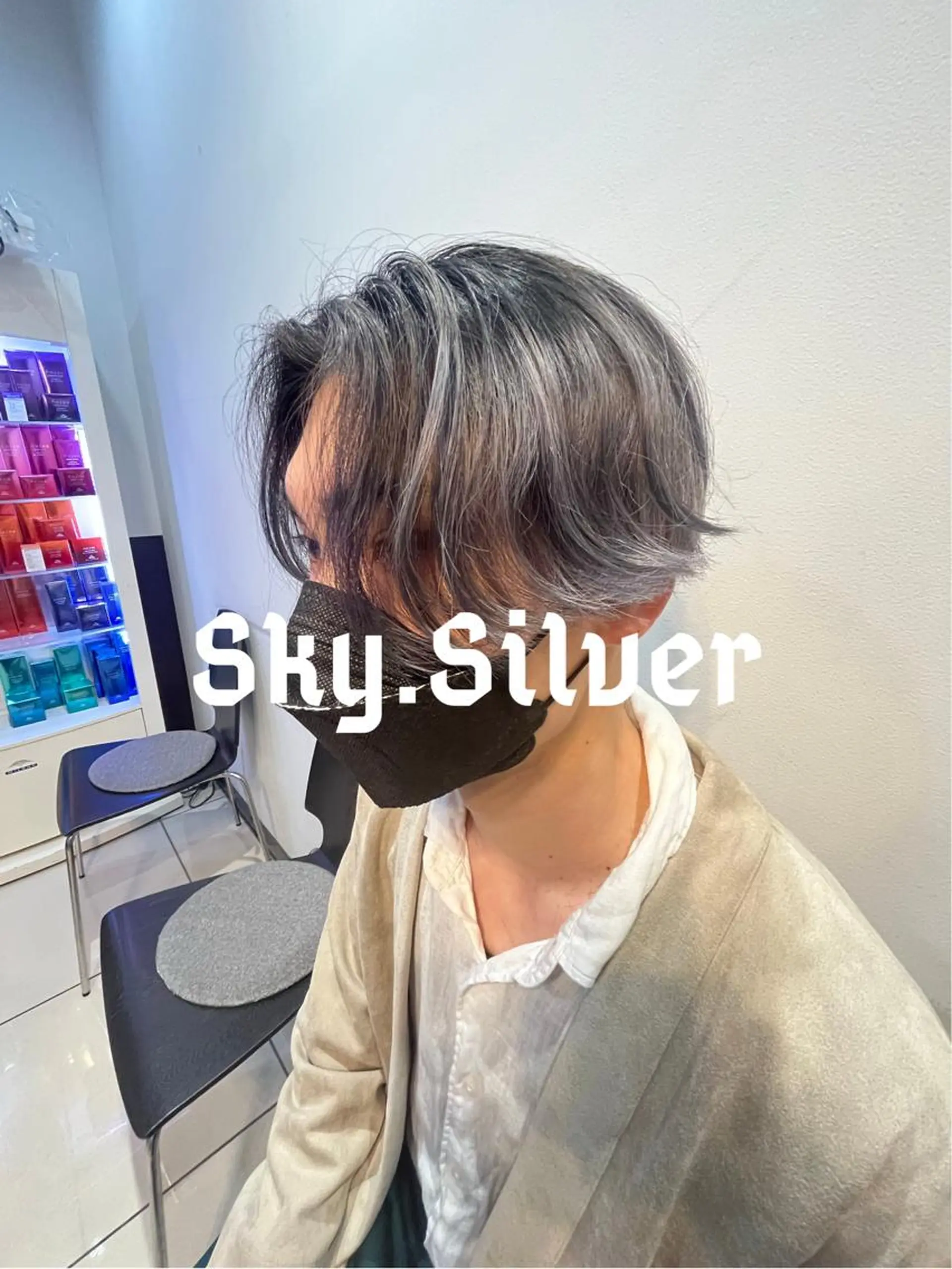 ショート カラー ブリーチ ケアブリーチ ハイトーンカラー 🥇メンズパーマ /縮毛矯正/木村神心のヘアスタイル