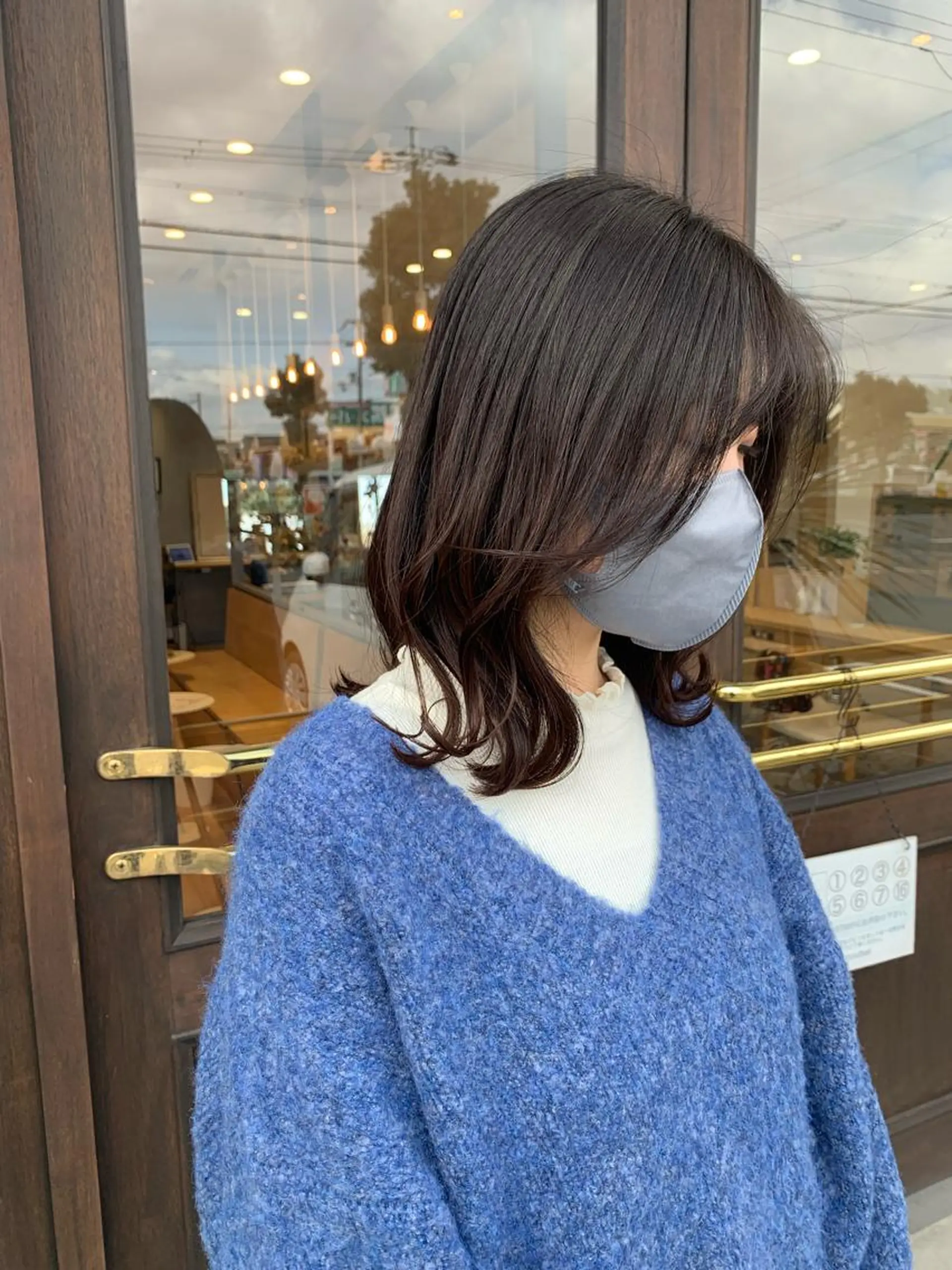 ミディアム カット ヘアカラー トリートメント 中西 未有のヘアスタイル