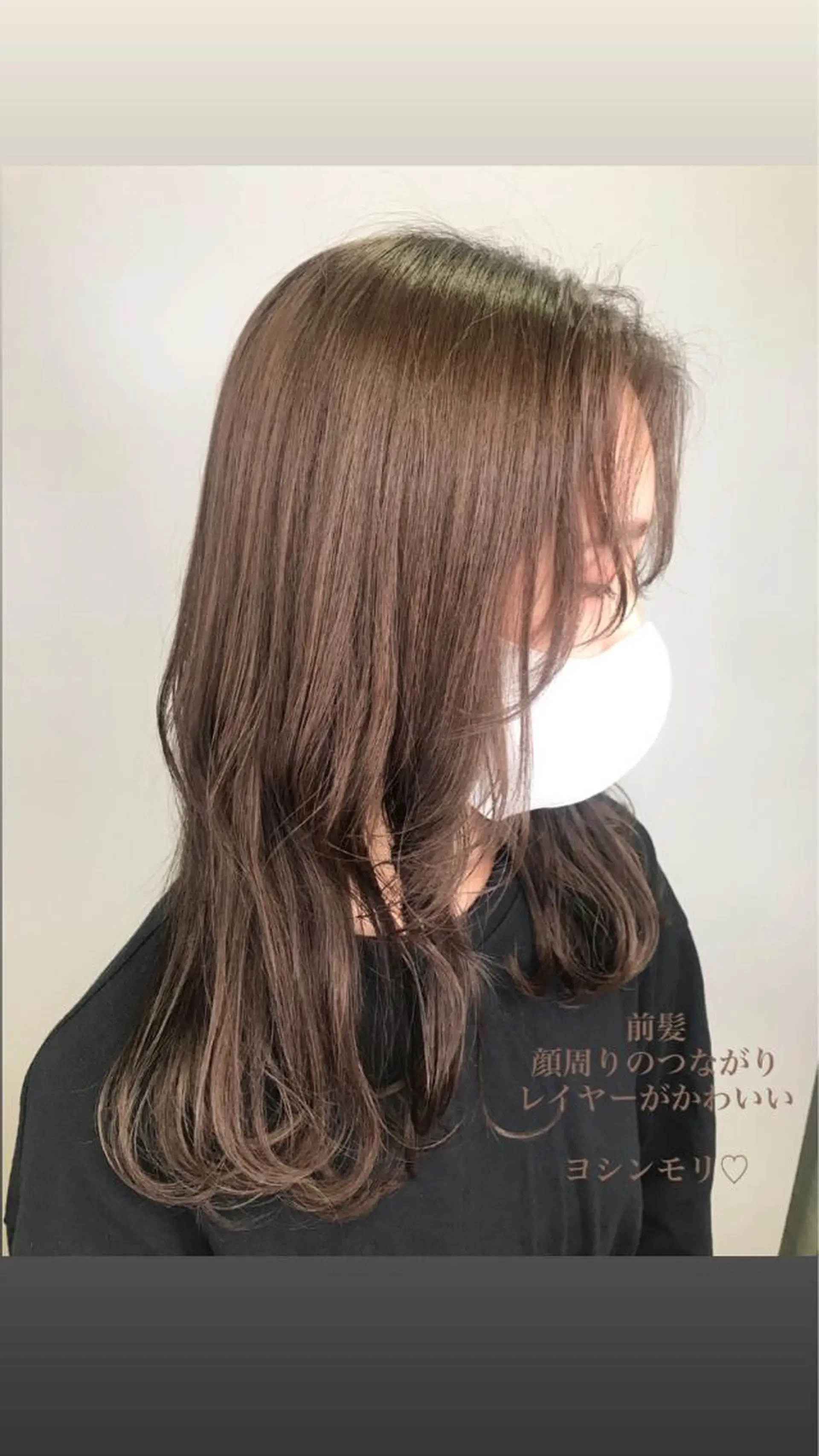 ミディアム カラー 韓国メンズヘア　ミル クティボブ　足立佳代のヘアスタイル