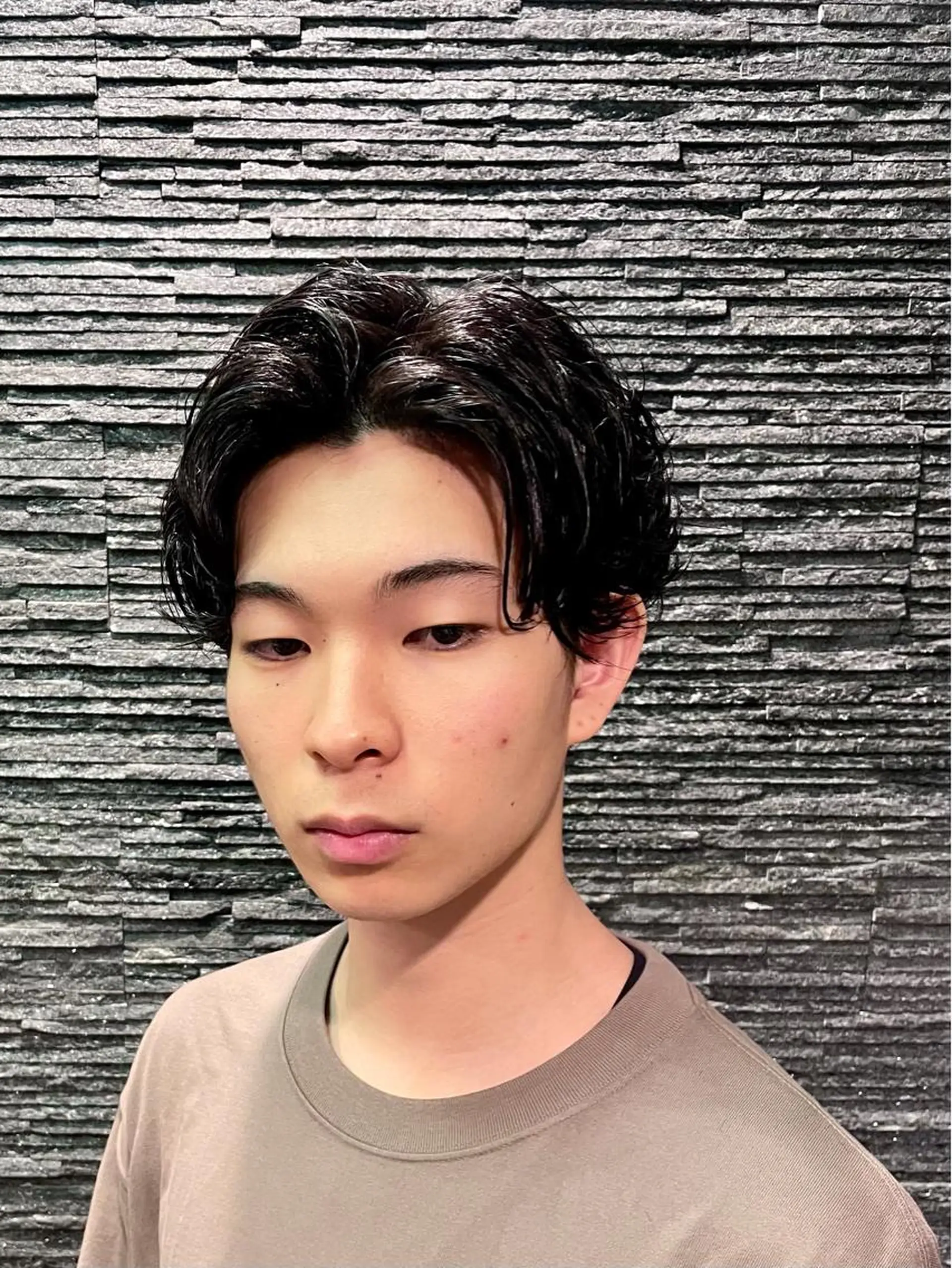 ショート パーマ メンズ 野川 純麗のヘアスタイル