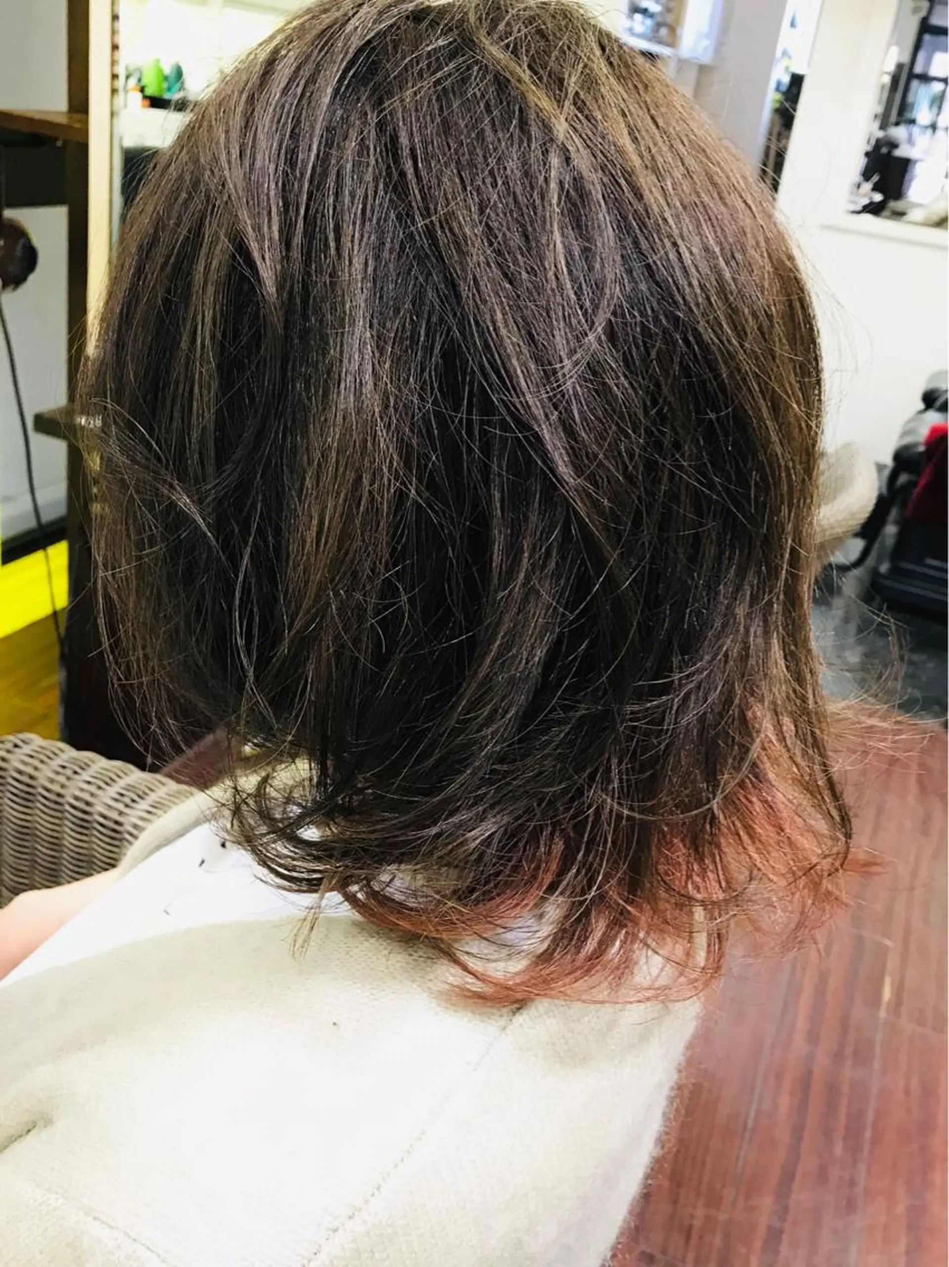 カラー インナーカラー ピンクカラー ママ美容師 ＊ヒマワリのヘアスタイル
