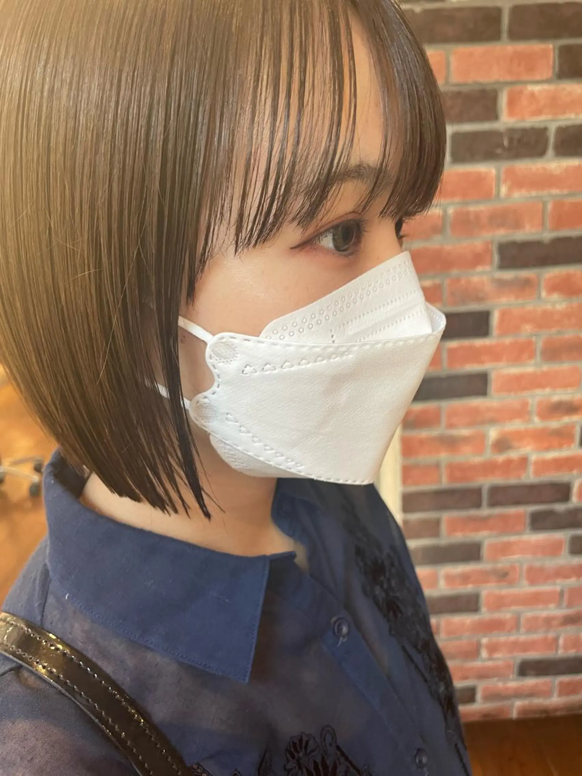 ショート カラー ヘアアレンジ カット 抜け感ボブ×パーマ |kazaneのヘアスタイル