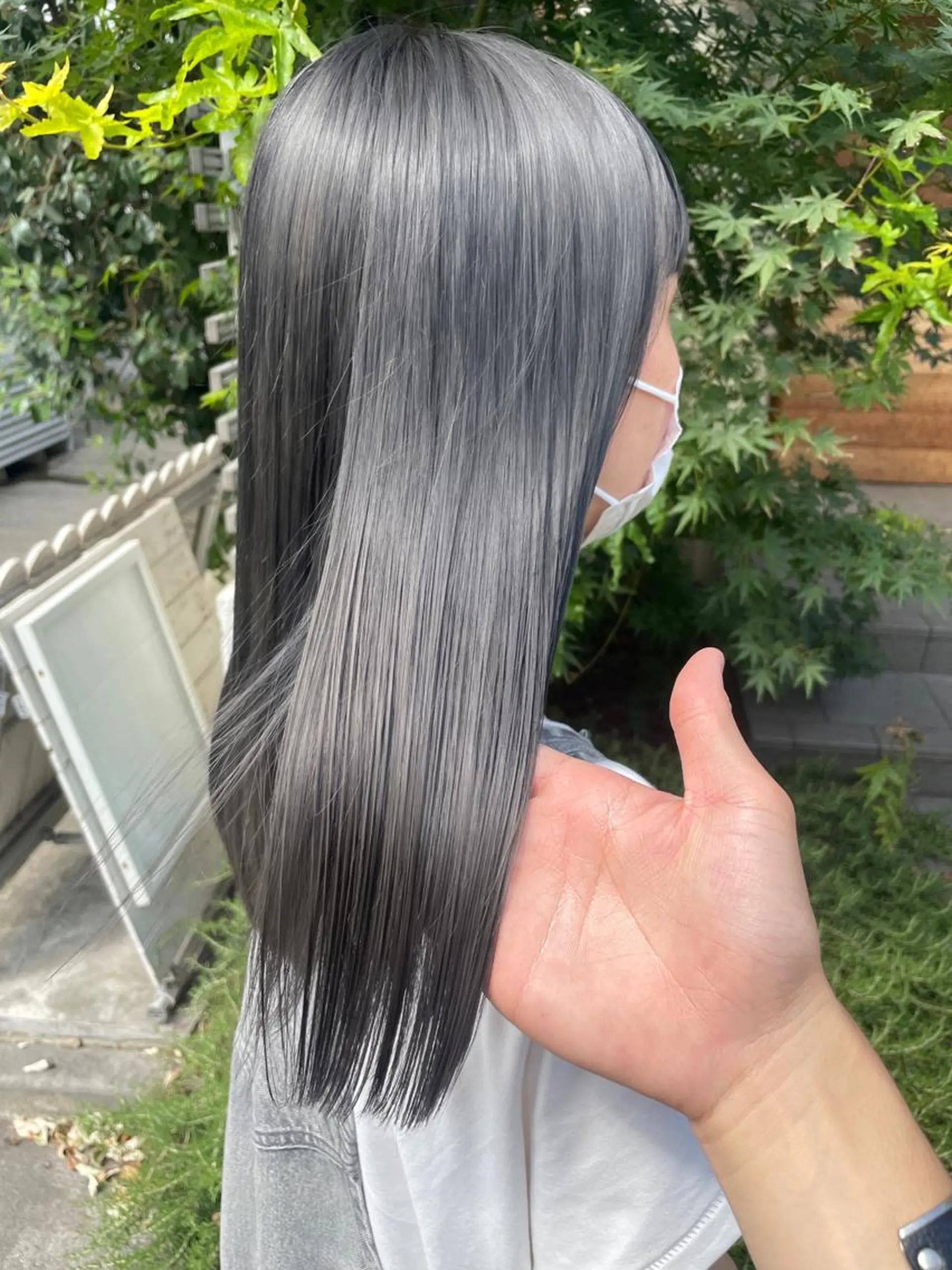 ミディアム カラー 顔周りカット 【オノザワリョウ】のヘアスタイル