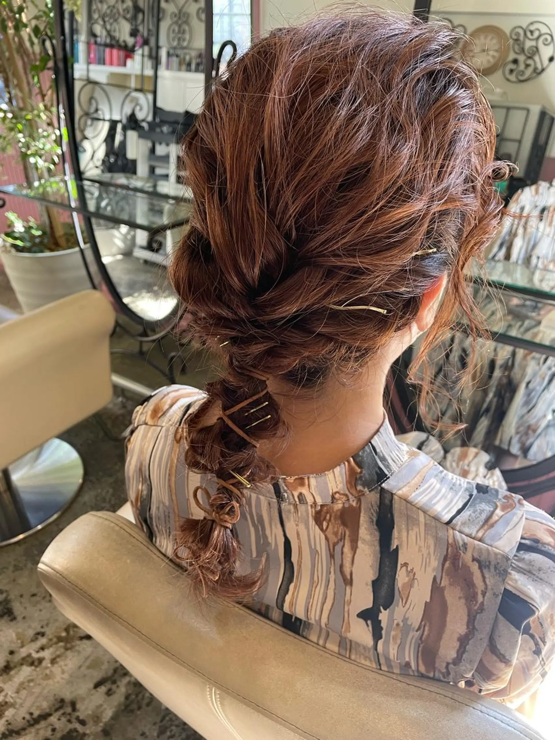 セミロング カラー パーマ ヘアアレンジ メンズ ヘアセット 表参道Lise おおいしおりのヘアスタイル