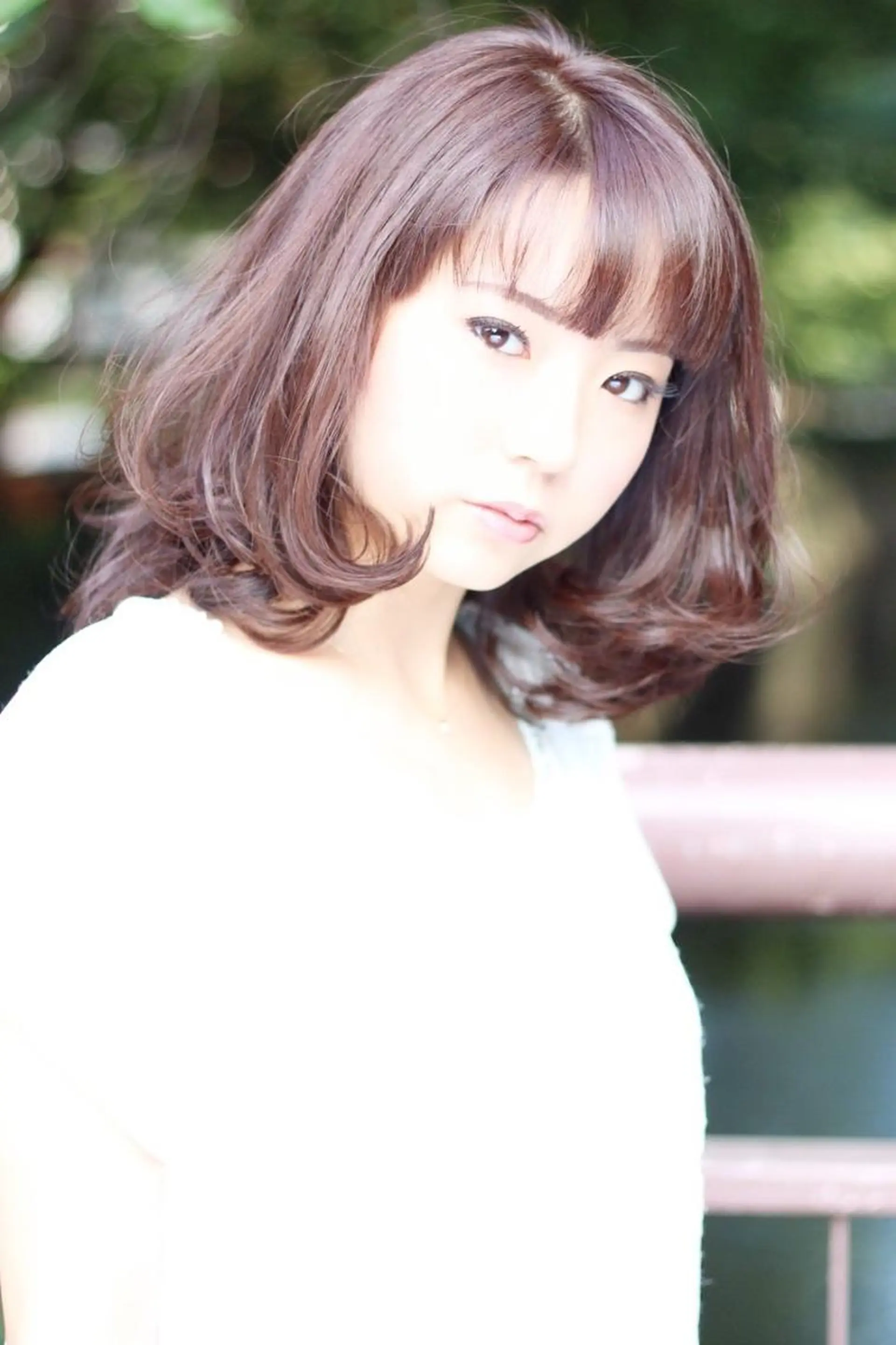 ミディアム カラー パーマ 透明感カラー 小顔カット ✨hair make flencia✂️✨のヘアスタイル