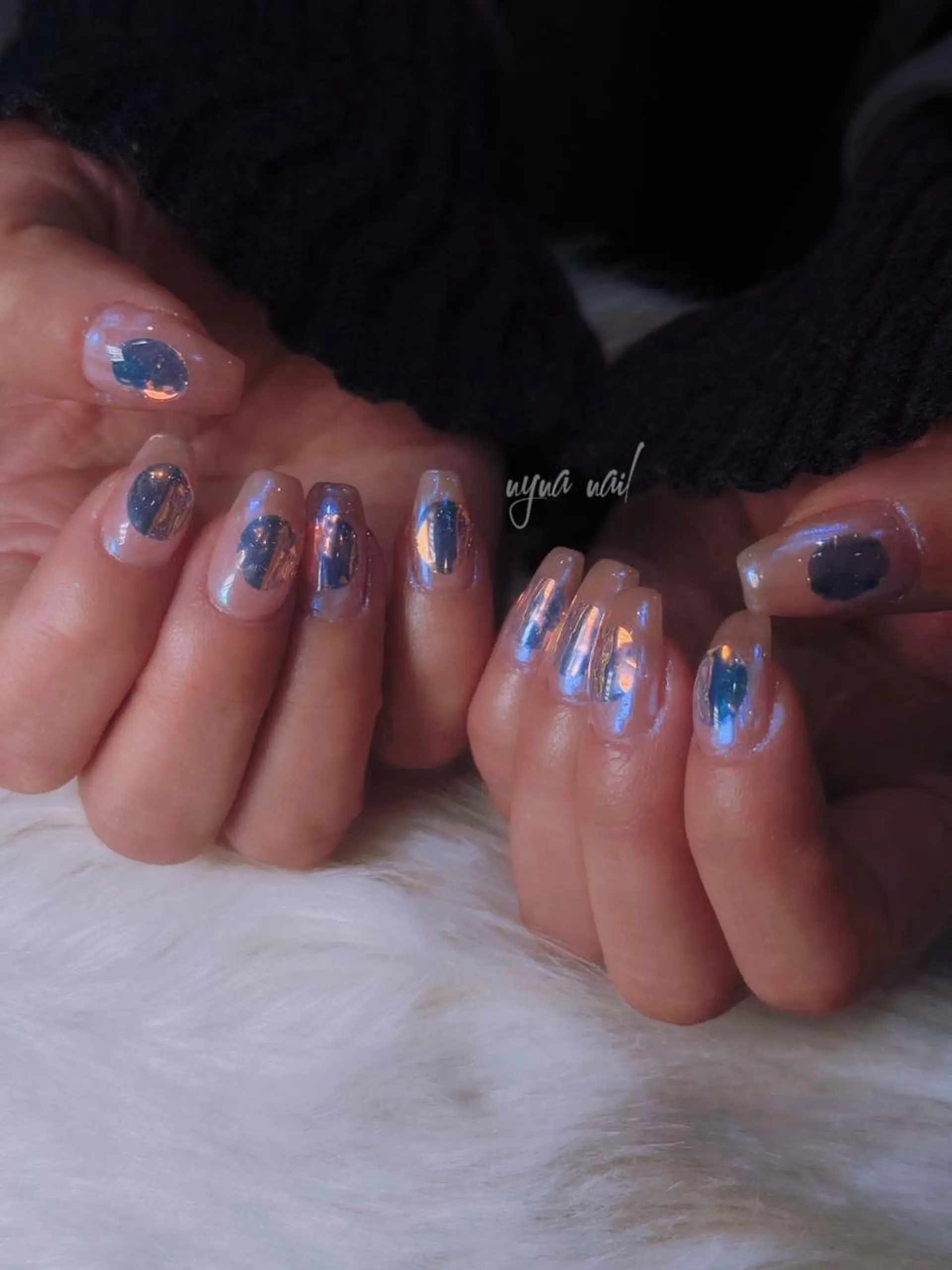 ミディアム ハンドネイル 長さ出し専門 nynaのネイルデザイン