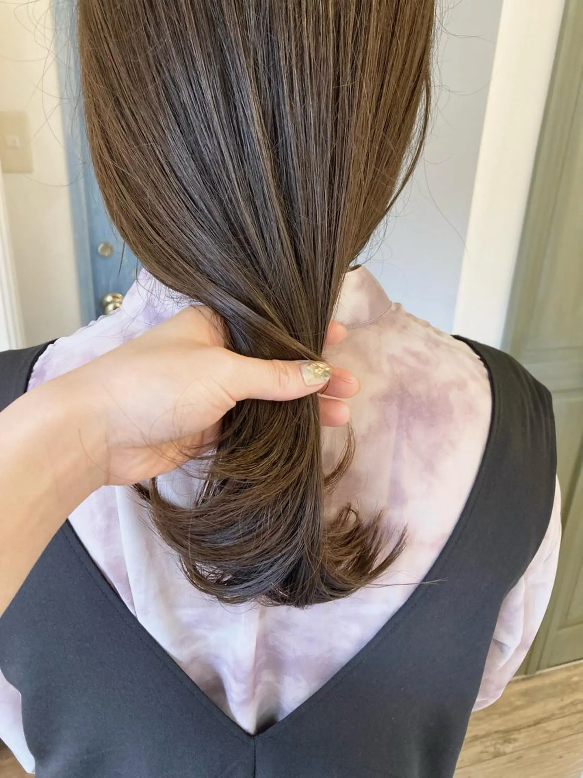 ロング カット ヘアカラー トリートメント よこもり あいのヘアスタイル