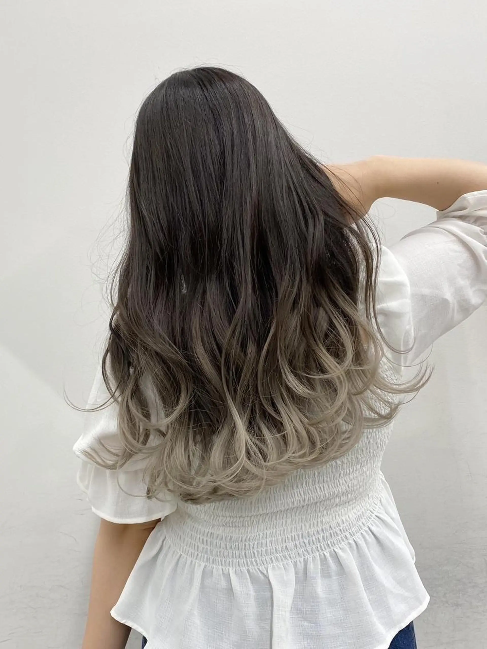 セミロング アッシュ 髪質改善 【公式】amble luxe 中野のヘアスタイル