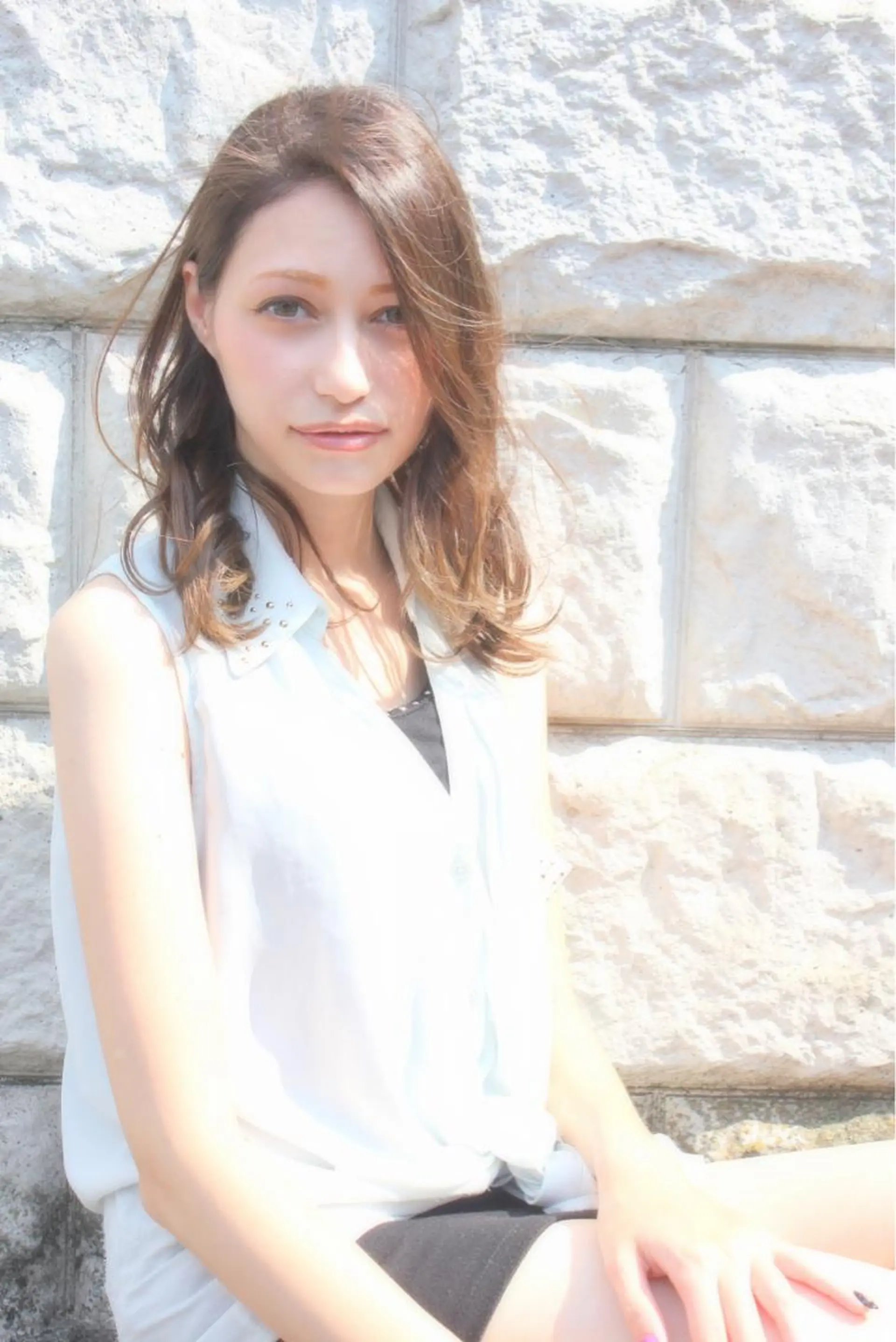 ミディアム カラー パーマ 外国人風カラー 代表　YUKI ☆のヘアスタイル