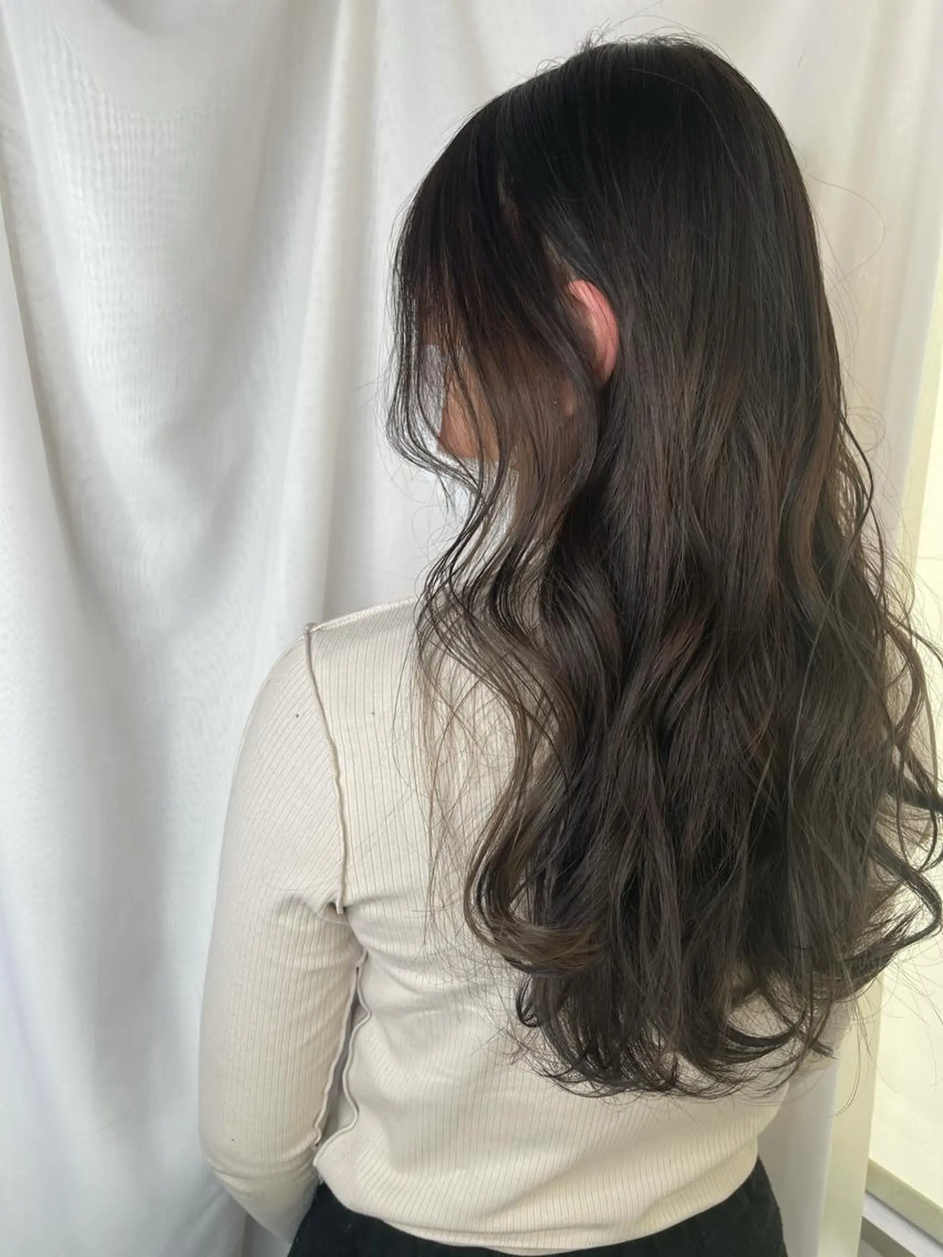 セミロング ヘアカラー 早瀬裕之 パーマのヘアスタイル