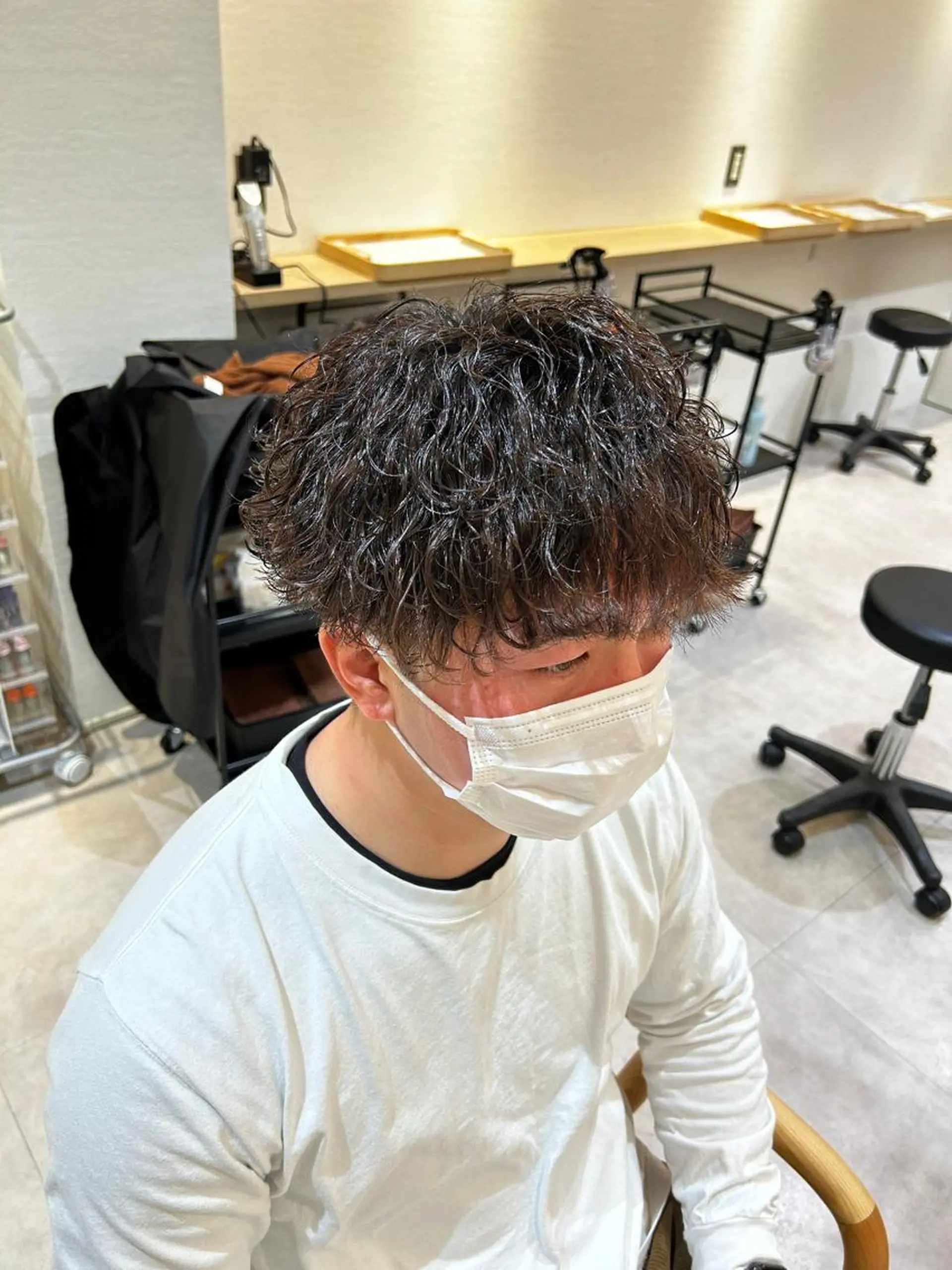 ショート パーマ メンズ メンズパーマ 波巻きパーマ AI TOKYO men’s  横浜所属・メンズ支持数No.1 👑リュウ👑のヘアスタイル