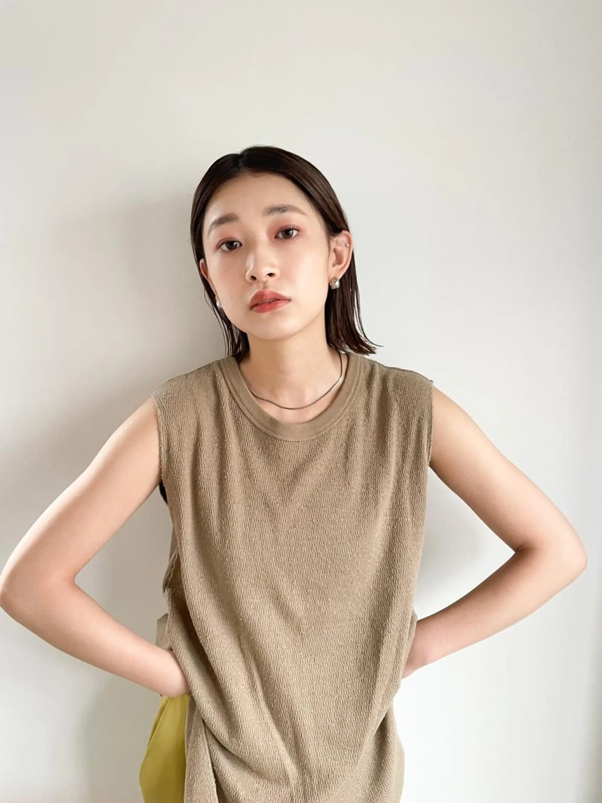 ミディアム カラー パーマ アディクシーカラー ブリーチ ブロンド ブルーカラー ハイライトカラー CEINE【セーヌ】 三軒茶屋のヘアスタイル